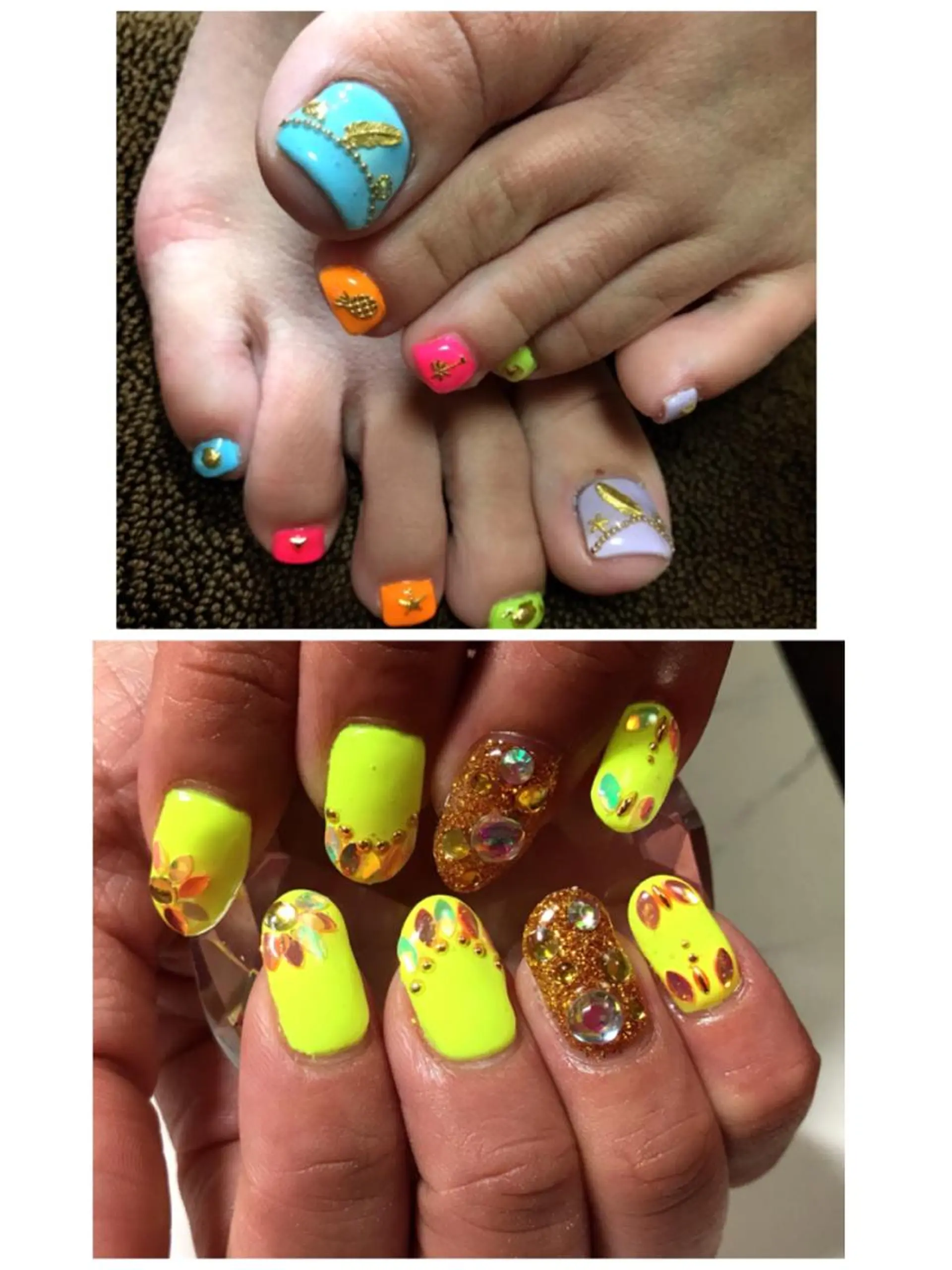 ネイル フットネイル 夏ネイル ハンドネイル Nail Salon macherieのネイルデザイン