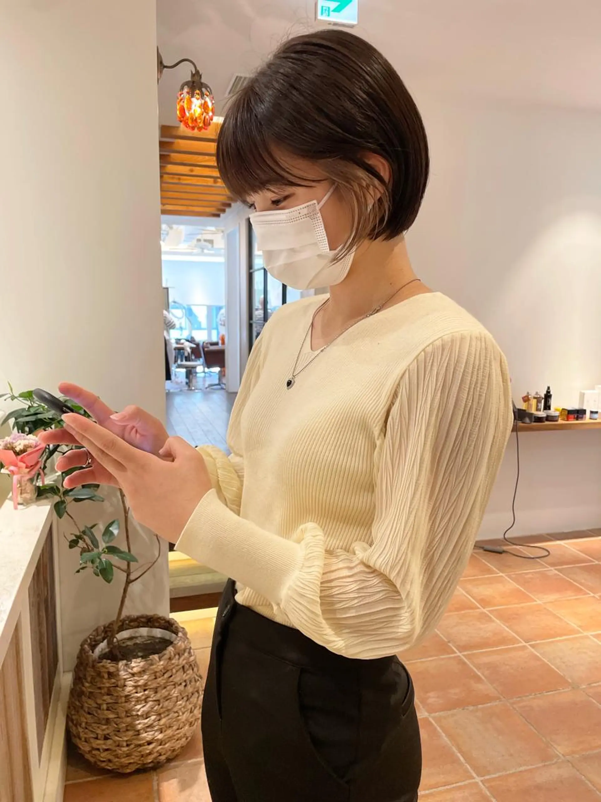 ショート カラー ベージュカラー ボブ ヘアカラー トリートメント ボブ/レイヤー/ケア パーマ/リュウタのヘアスタイル