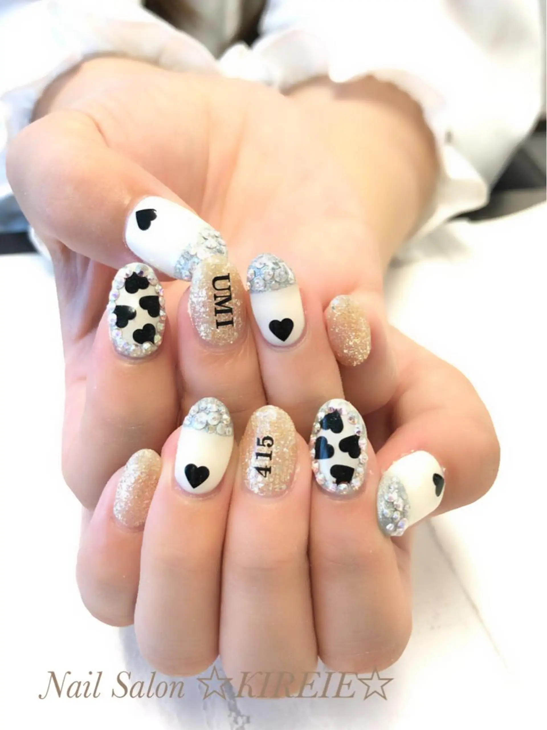 ネイル ジェルネイル ハート KIREIE NAILSのネイルデザイン