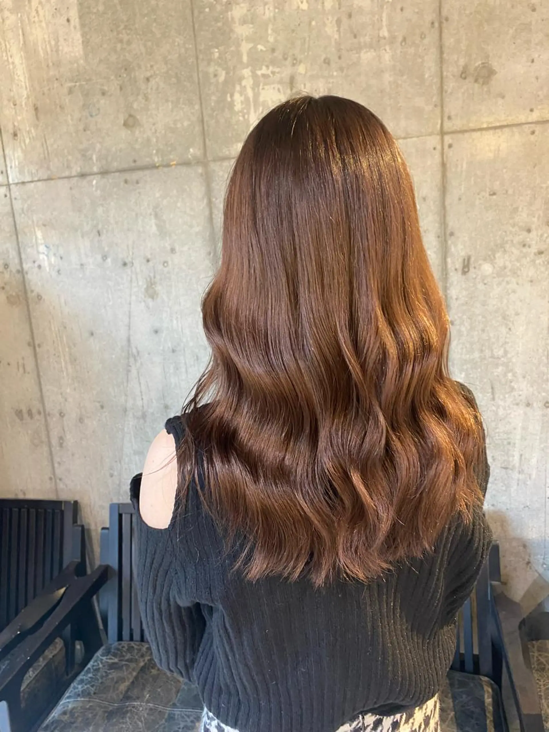 セミロング カラー アッシュ ベージュカラー 黒髪 ブルーカラー ブルーブラック ヘアカラー トリートメント ヘアセット 透明感/韓国風 🤍moeka🤍のヘアスタイル