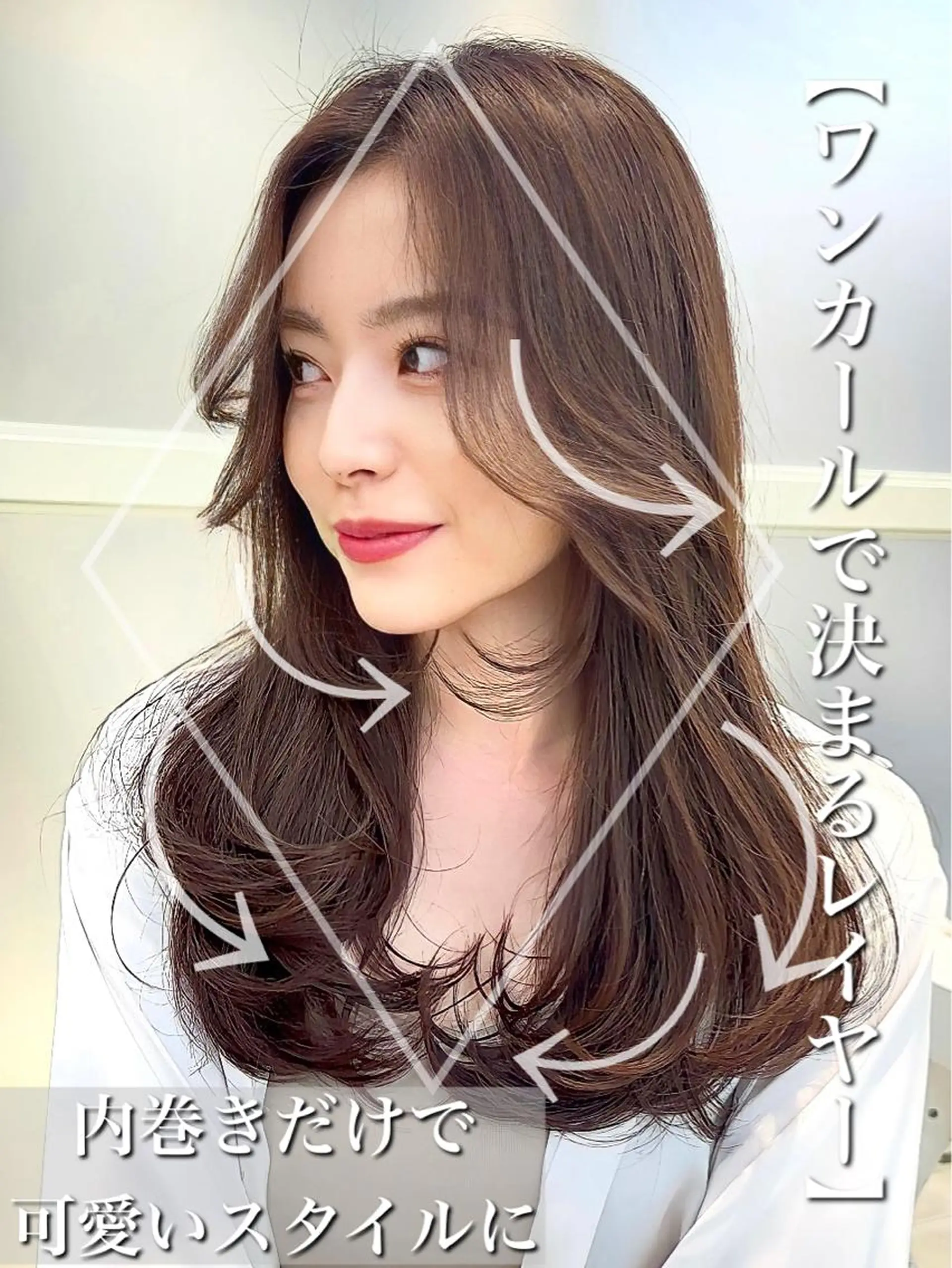 セミロング カラー アッシュ ベージュカラー 黒髪 ブリーチ ブルーカラー ヘアカラー トリートメント 顔周り特化/韓国ヘア /レイヤー/吉野幸大のヘアスタイル