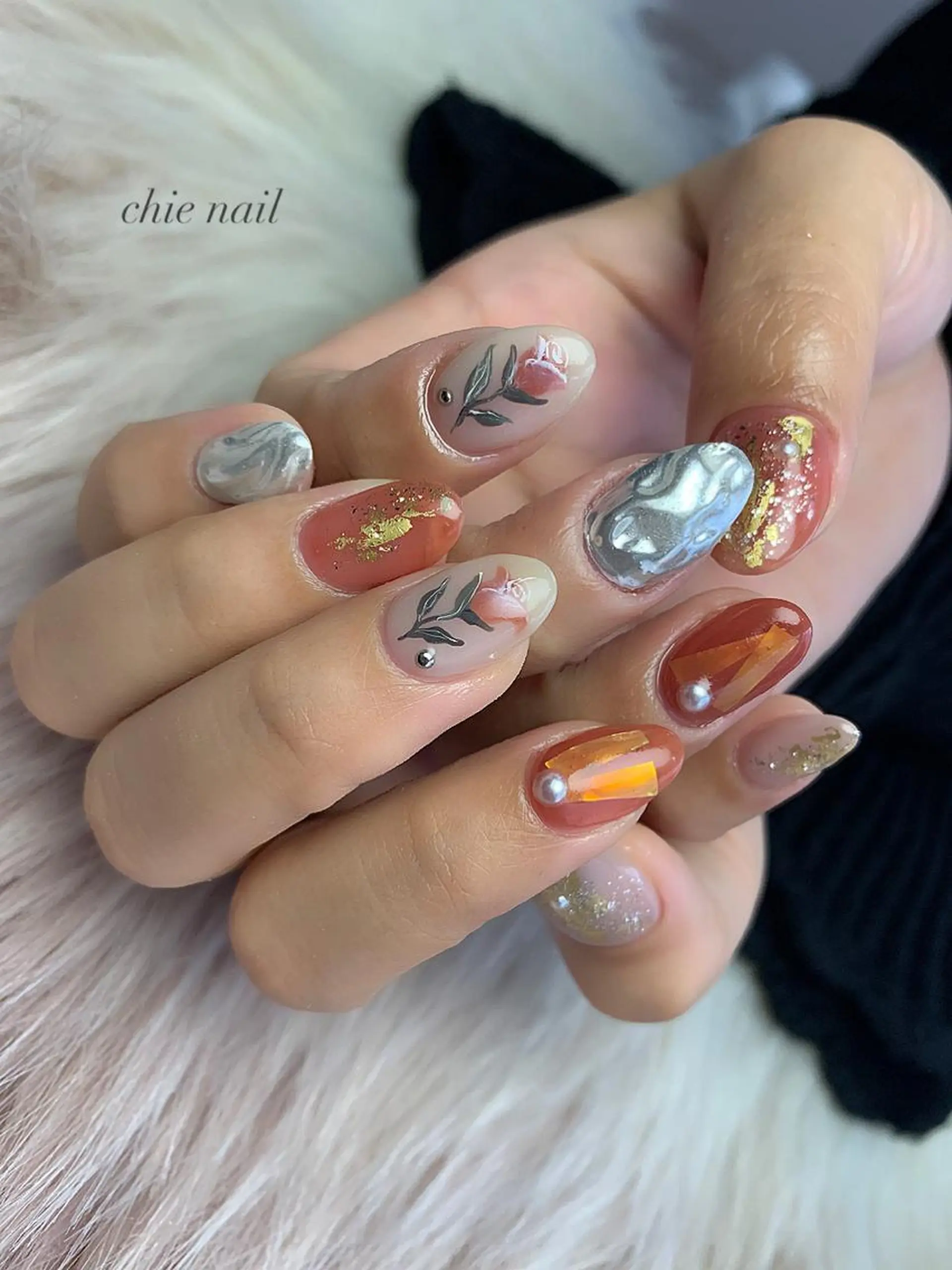 ネイル 春ネイル ハンドネイル 森ノ宮❤︎ chieのネイルデザイン