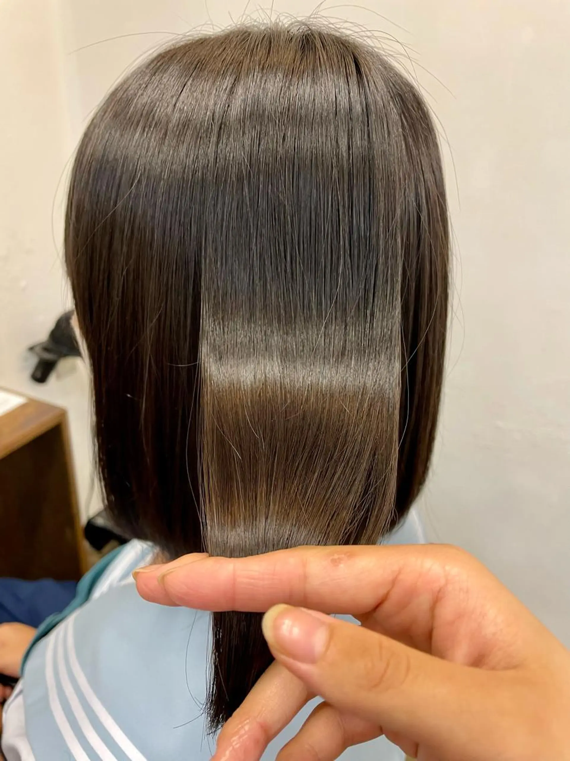 ショート パーマ カット 縮毛矯正 トリートメント オリーブカラー 長谷川のヘアスタイル