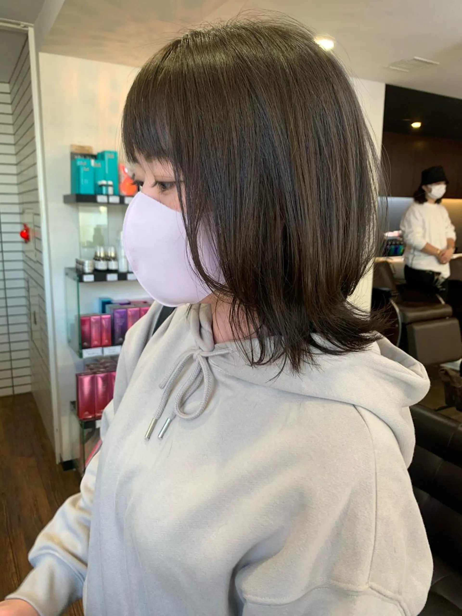 ミディアム カラー 縮毛矯正/ショート/ レイヤー/畑中正敏のヘアスタイル