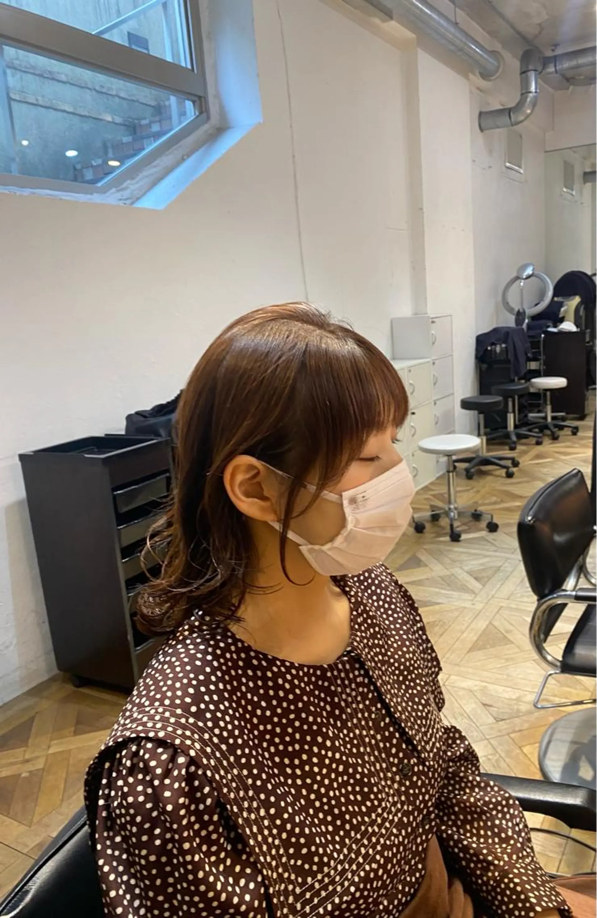 ミディアム 顔まわりレイヤー レイヤーカット おくれ毛 小顔カット LOTUS表参道所属・【代表】 🌟MASA🌟美髪のヘアスタイル