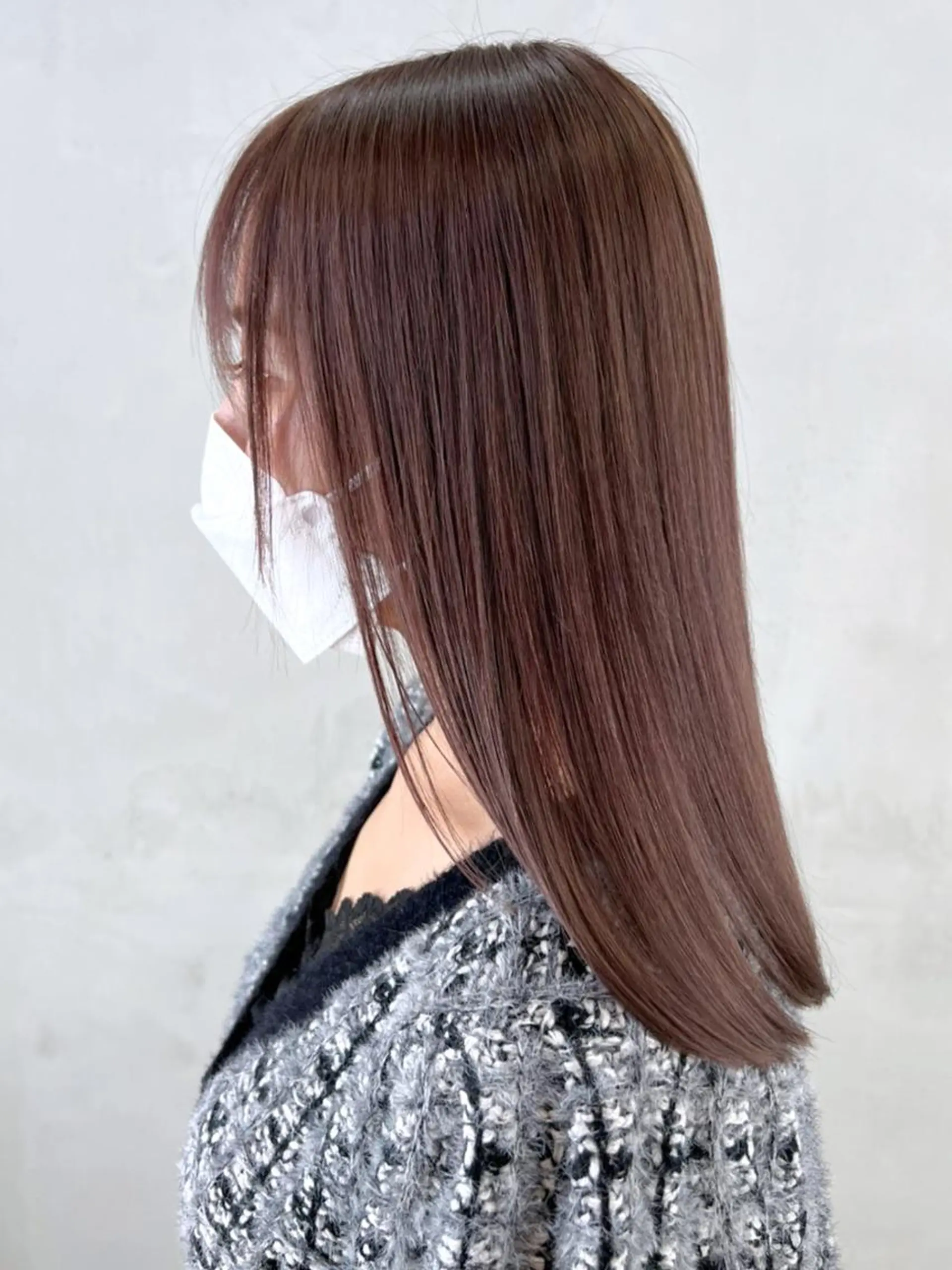 ミディアム カラー パーマ ヘアアレンジ グレージュ ITbyALBUM 中野店のヘアスタイル