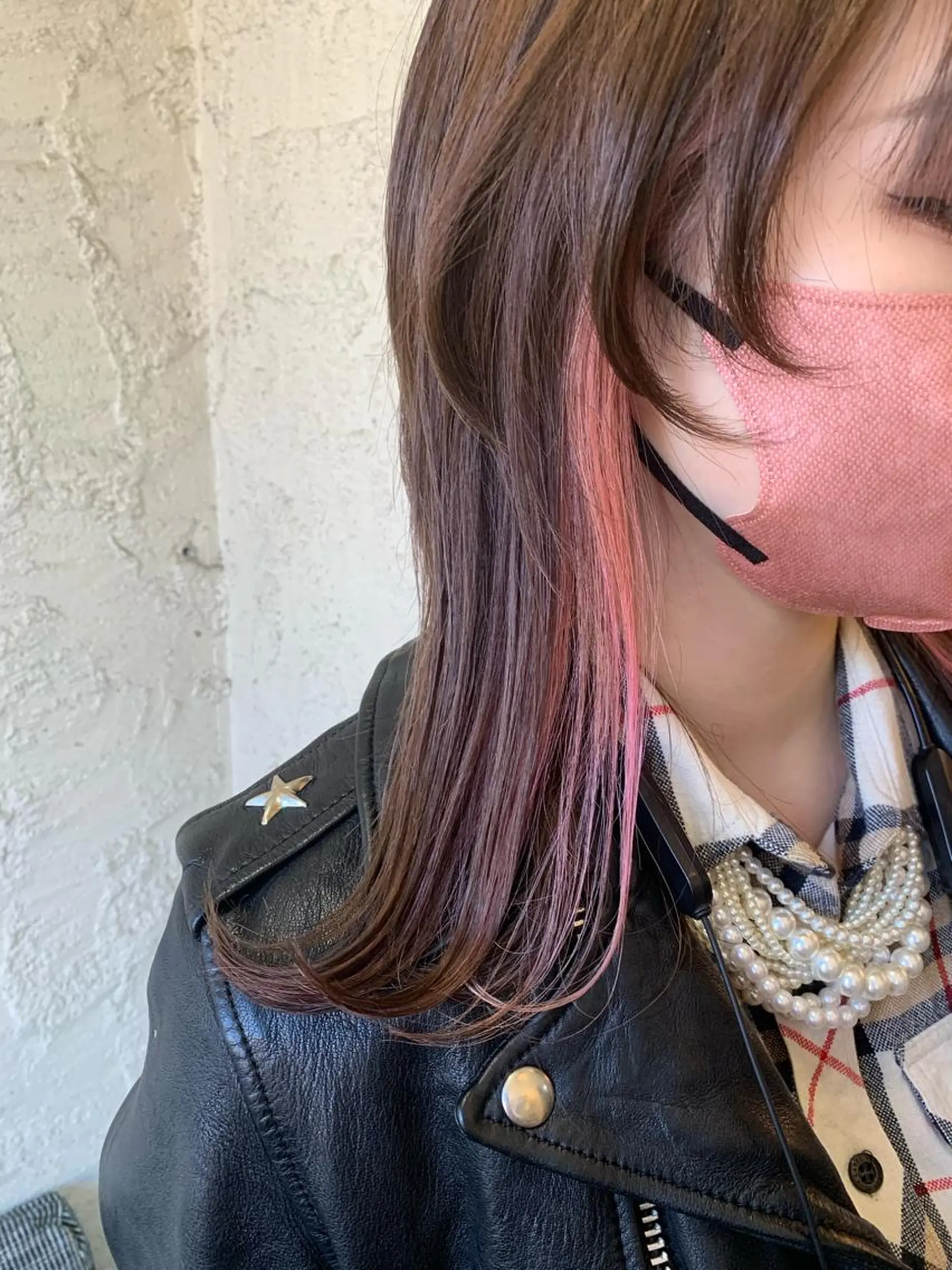 セミロング ウルフカット 髪質改善ストレート/ ブリーチ／渋谷　福田のヘアスタイル