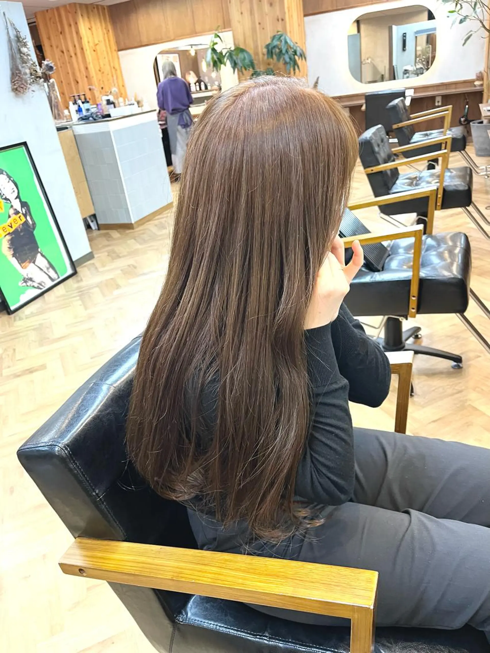 ロング カラー ブリーチ ダブルカラー ブリーチなしカラー カット ヘアカラー トリートメント esu西梅田所属・ena/ブリーチなし 透明感・レイヤー🎀のヘアスタイル