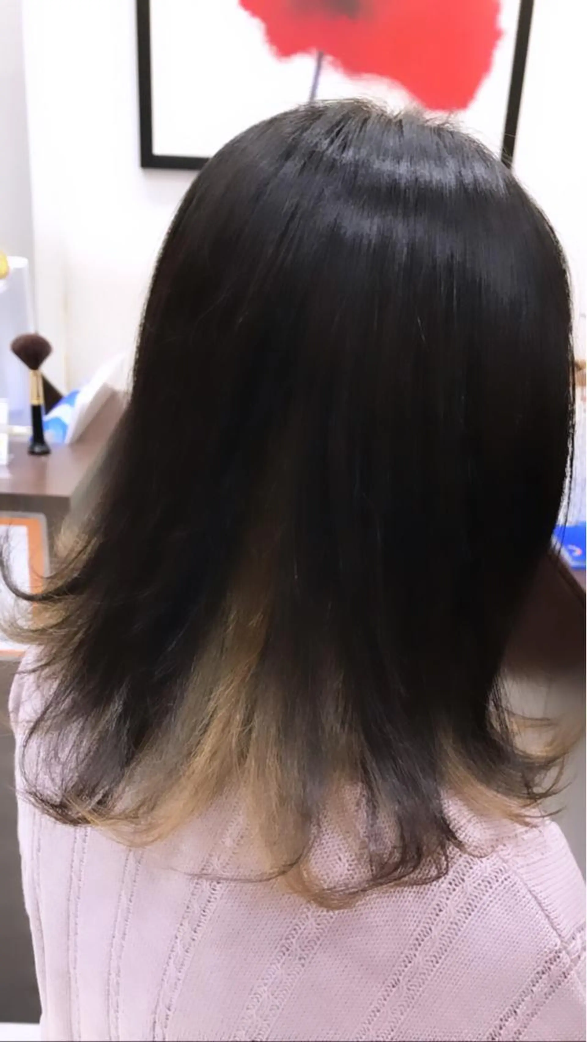 セミロング イエローカラー ヘアカラー トリートメント BRUNO東員店所属・稲村 toshiのヘアスタイル