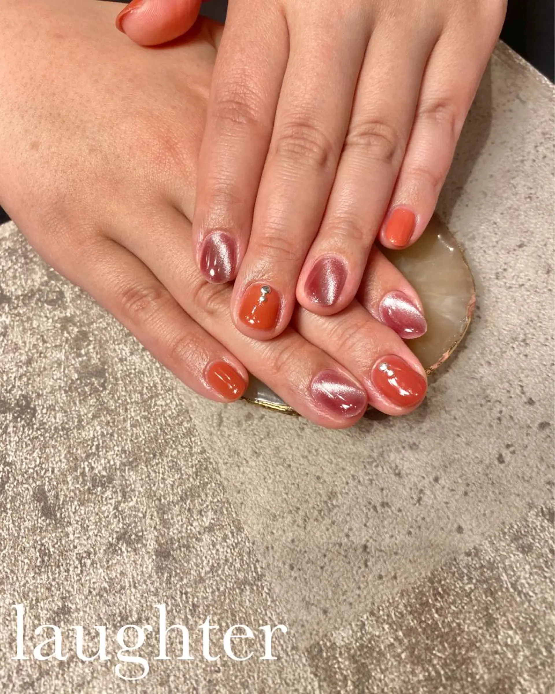 ネイル マグネットネイル ハンドネイル laughter nailのネイルデザイン