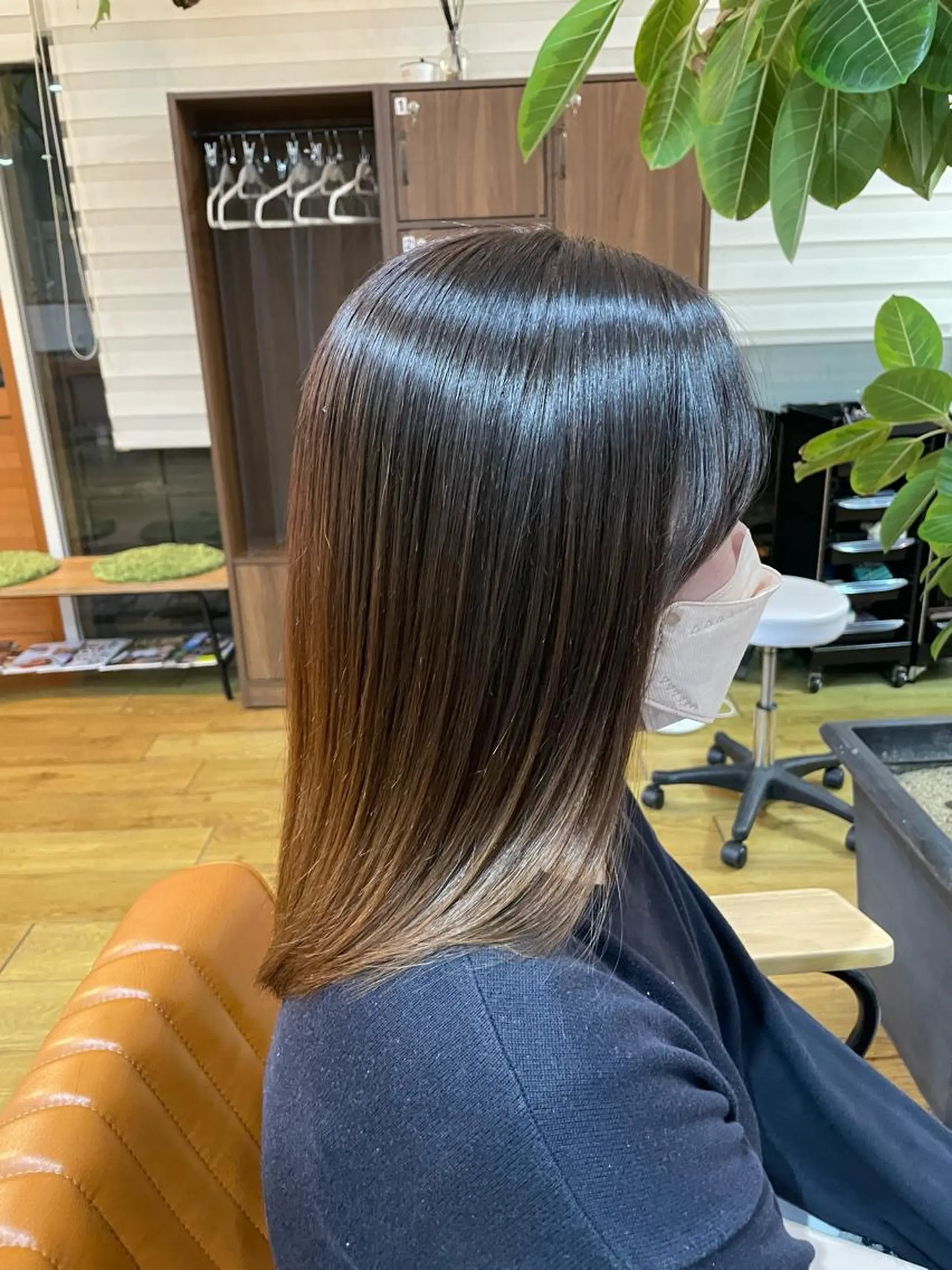 セミロング 縮毛矯正 奥田 誠司のヘアスタイル