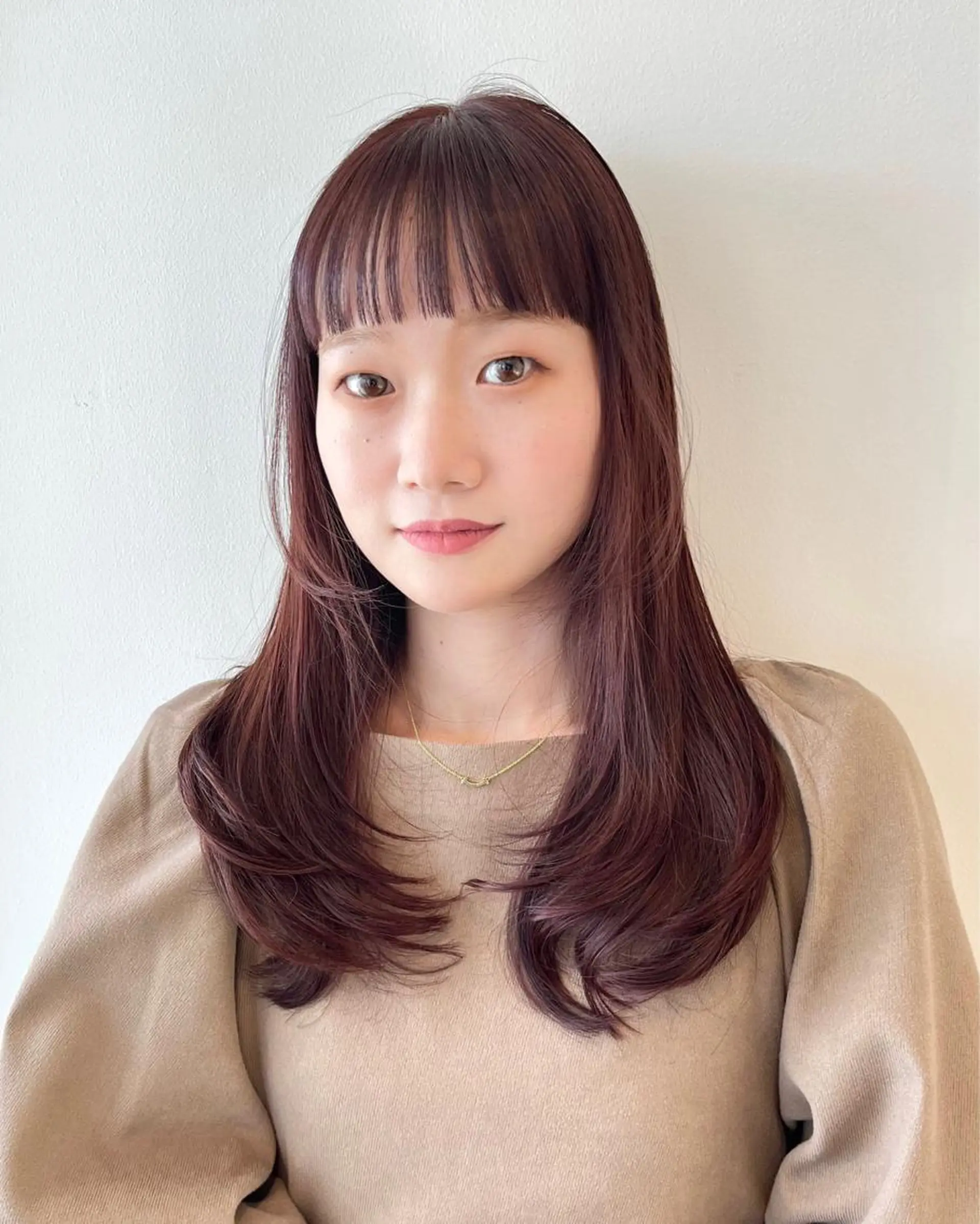 ロング カット ヘアカラー トリートメント 村本 千優のヘアスタイル
