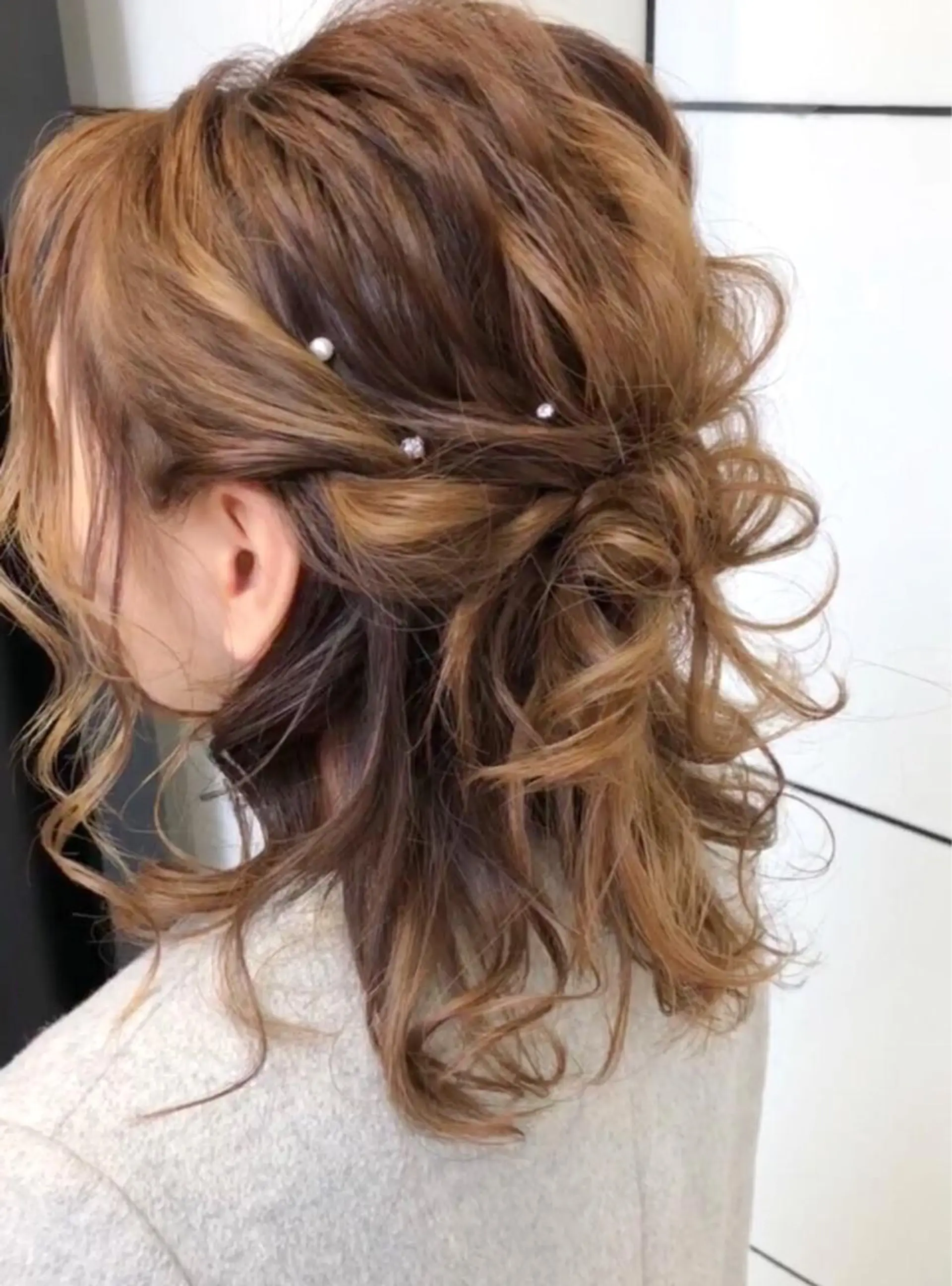 ヘアアレンジ ハーフアップ ヘアセット 池田 みのりのヘアスタイル