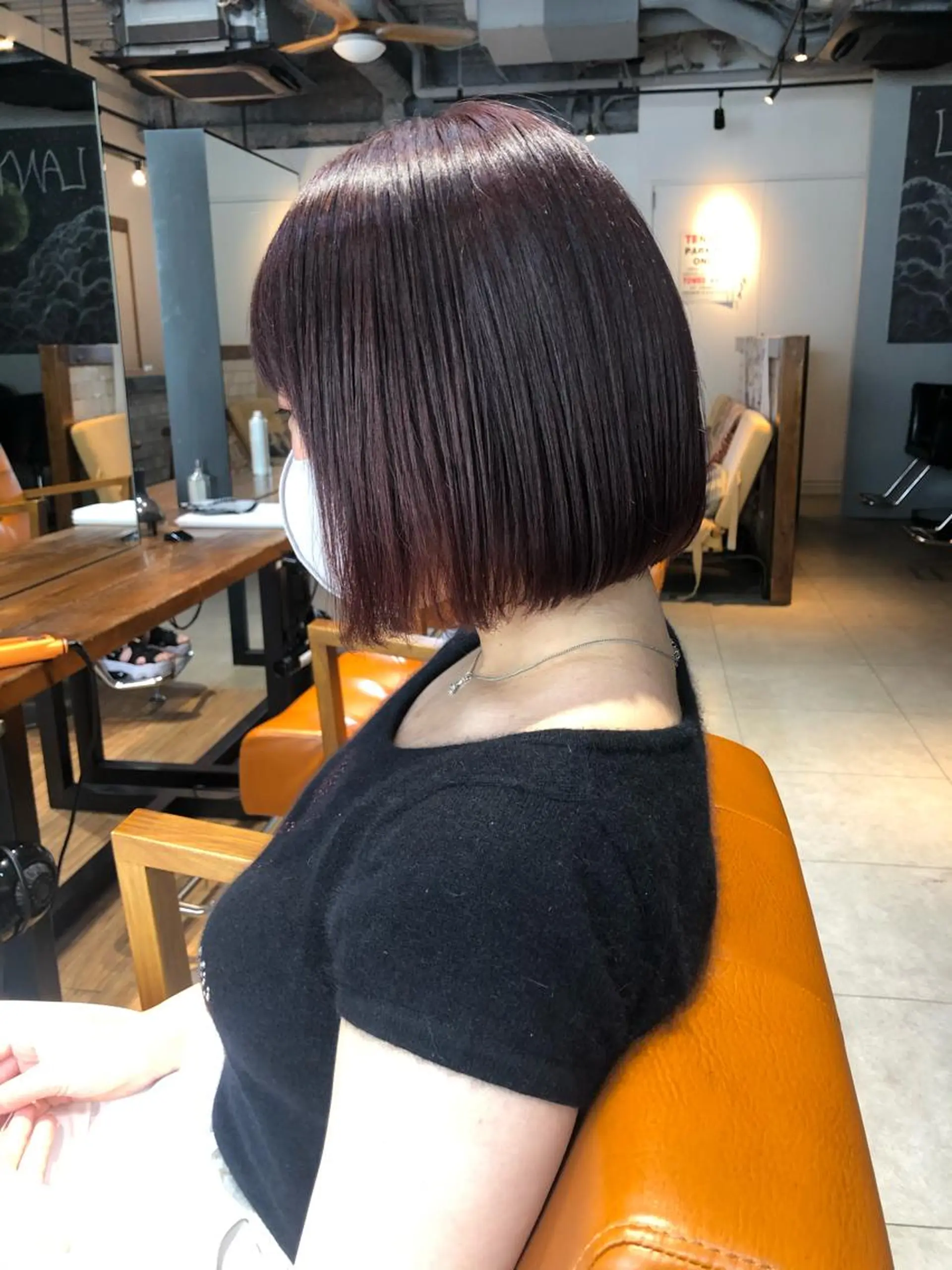 ショート カラー ブリーチ ラベンダーカラー ピンクカラー ピンクラベンダー ボブ カット ヘアカラー トリートメント ヘアセット 🌟小顔カット🌟 レイヤーカットボブのヘアスタイル