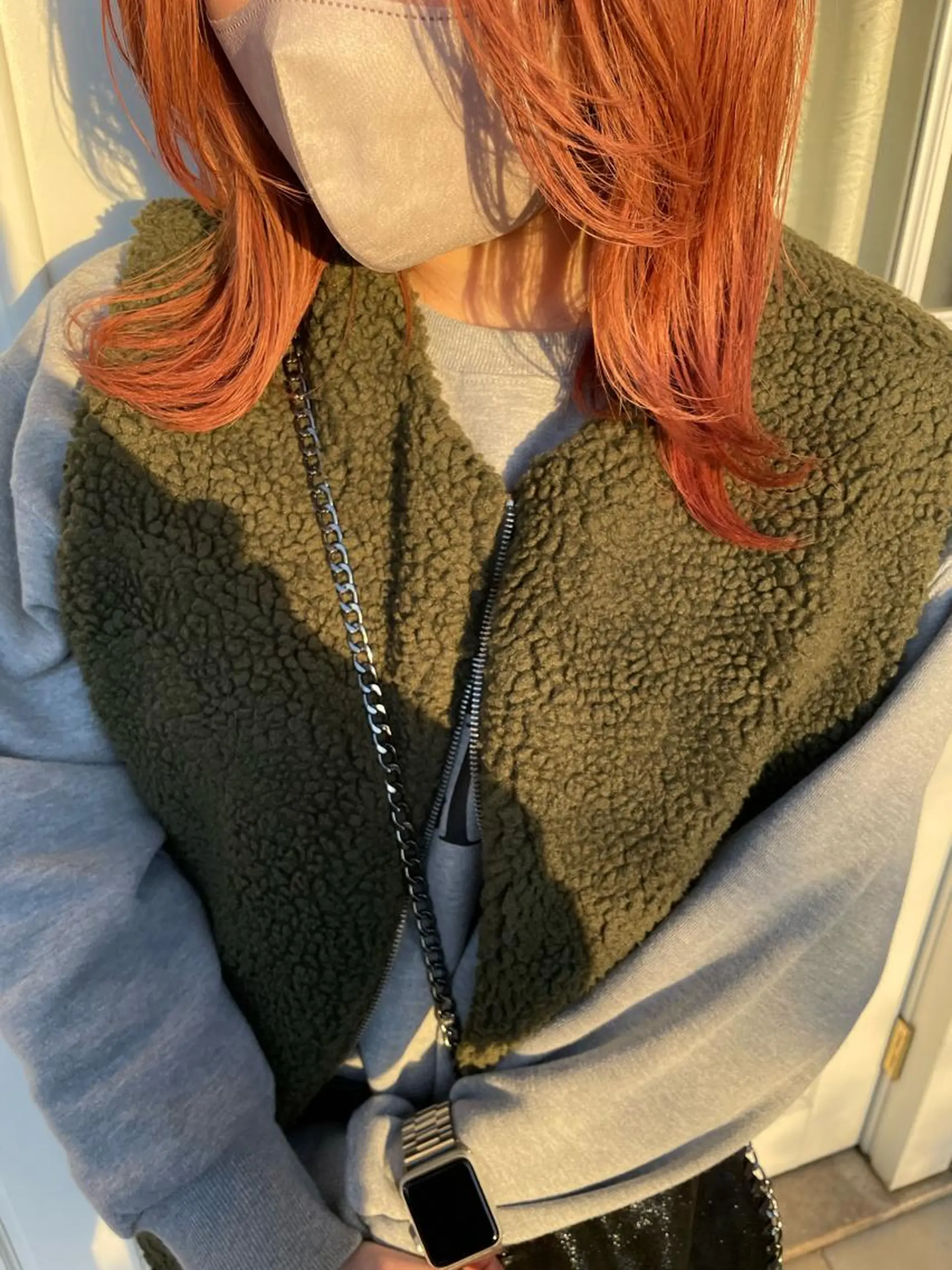 セミロング カラー オレンジ オレンジピンク ピンクカラー 金森 有希のヘアスタイル