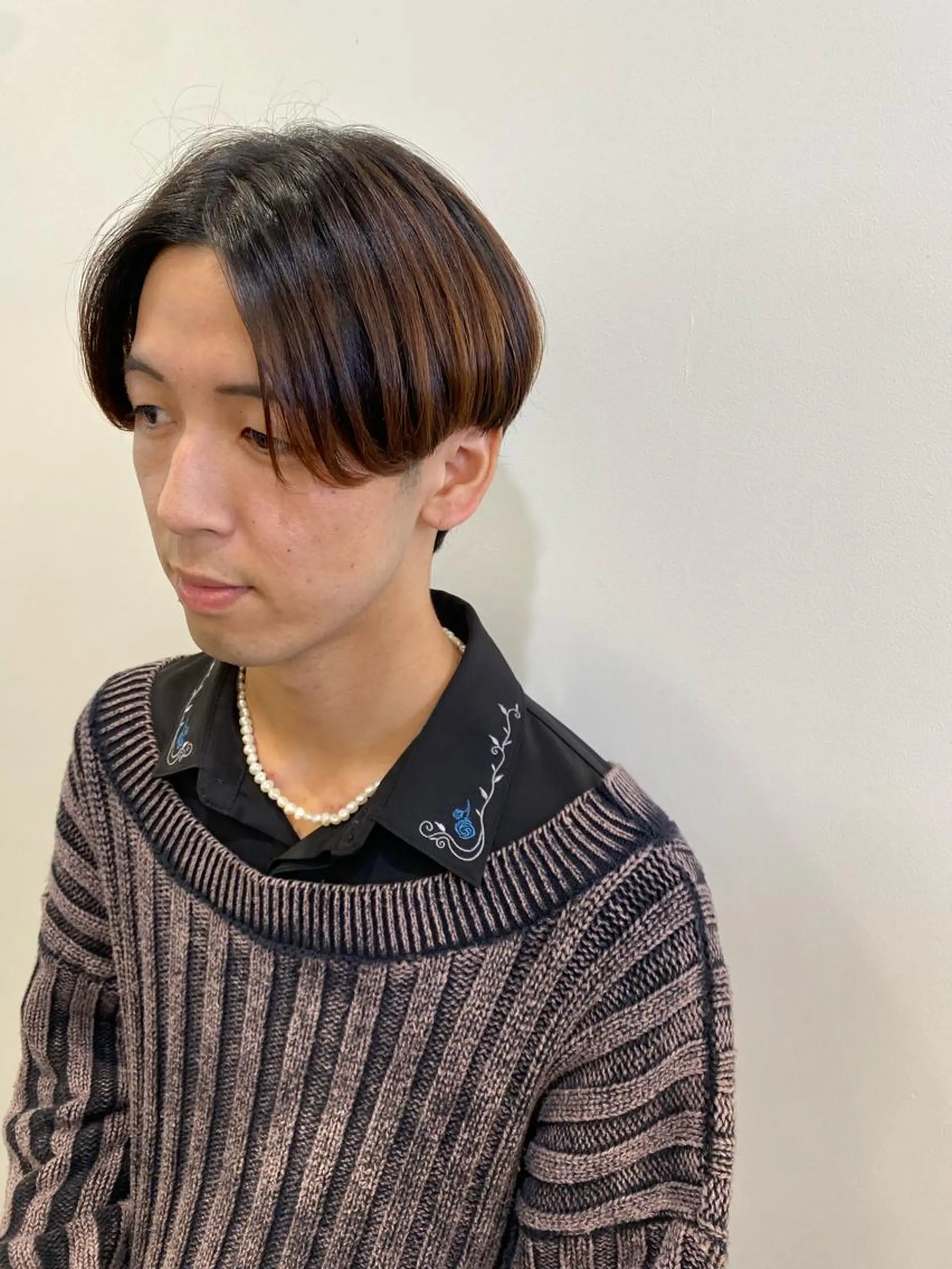 メンズ マツモト カラー/ショートボブのヘアスタイル