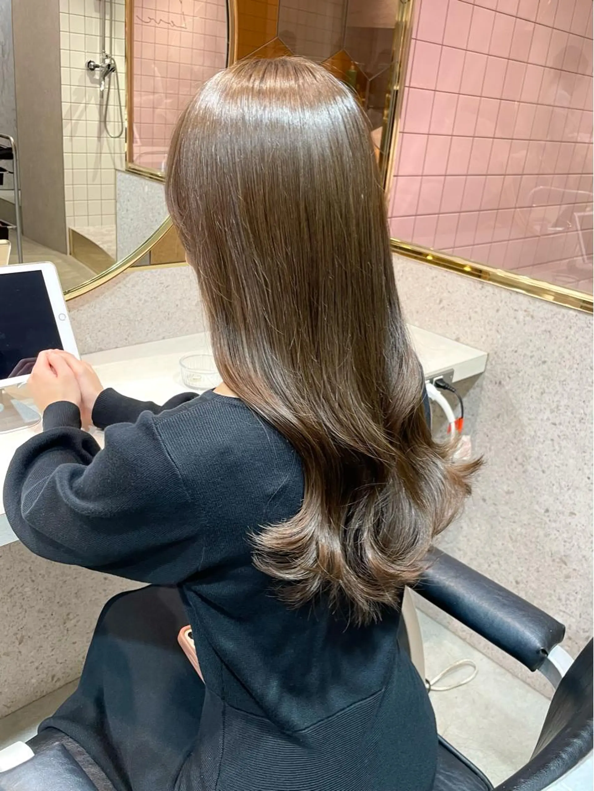 ロング カラー カット ヘアカラー トリートメント 韓国ヘア🤍顔周り/ 髪質改善✨/林遼一郎のヘアスタイル