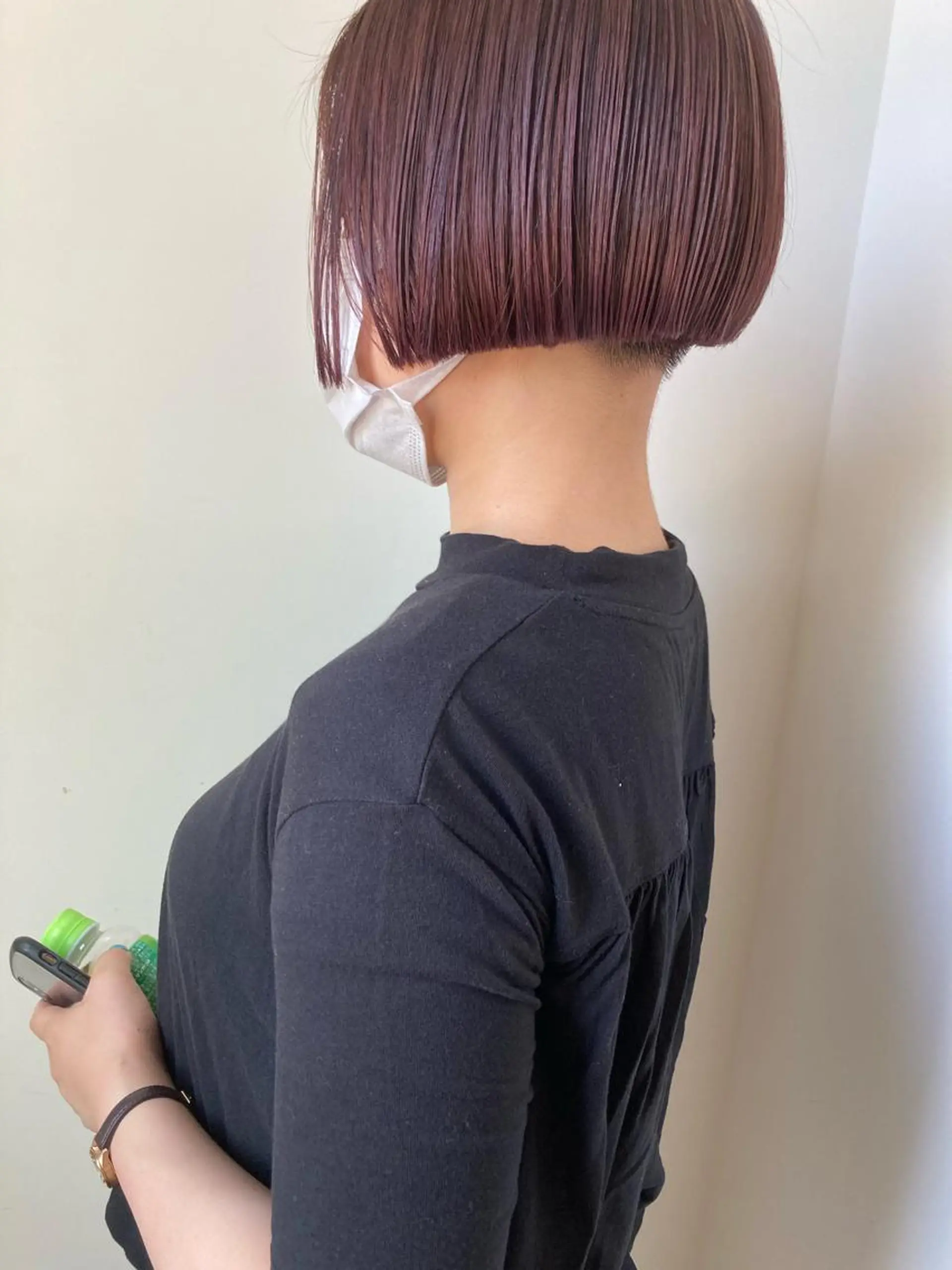 ミディアム カラー ハイライトカラー ピンクカラー ハイライト 小木曽智美 /ボブ/ショートのヘアスタイル