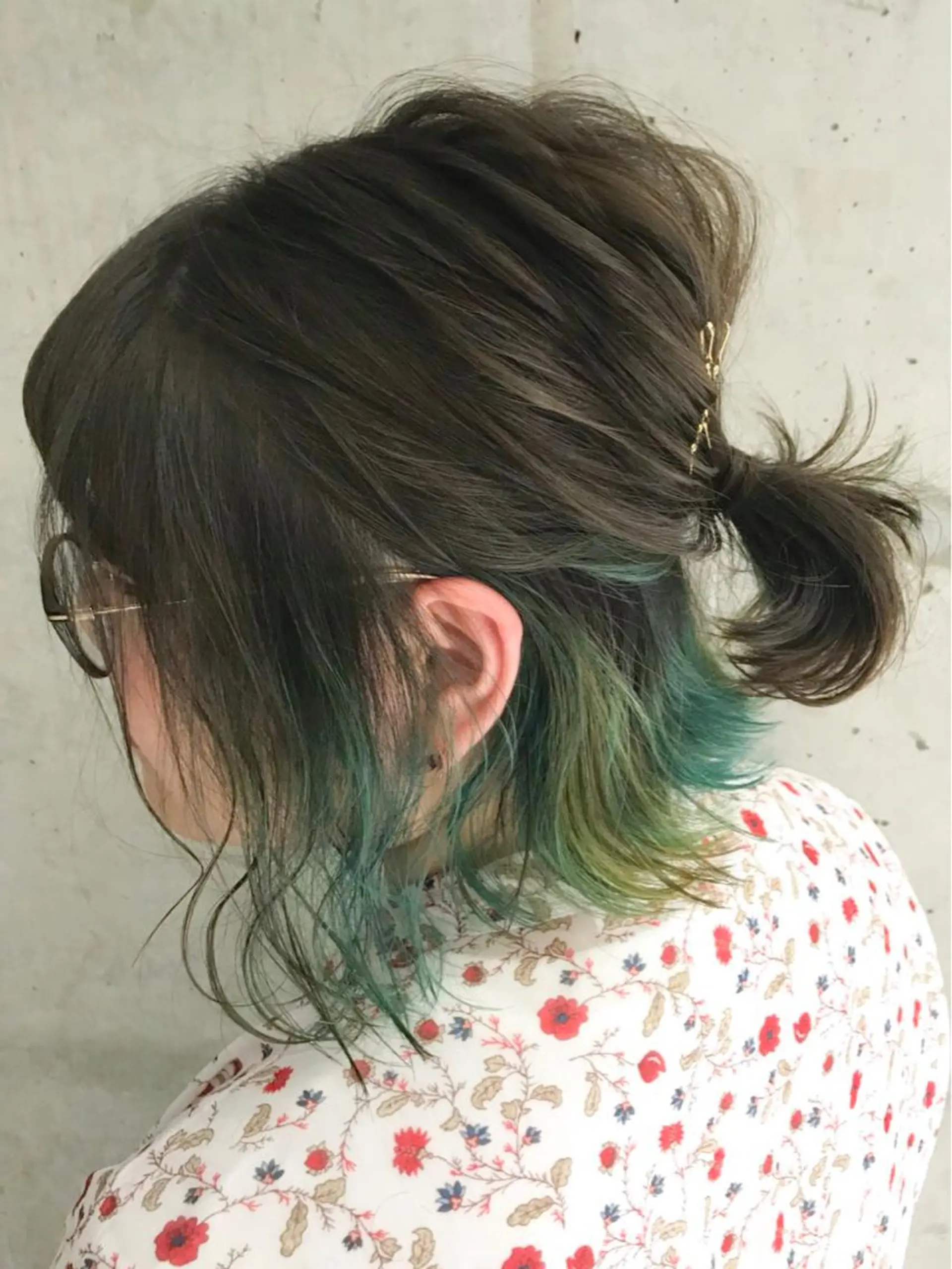 ミディアム カラー ヘアアレンジ ハーフアップ カット ヘアカラー トリートメント 今井 由佳のヘアスタイル