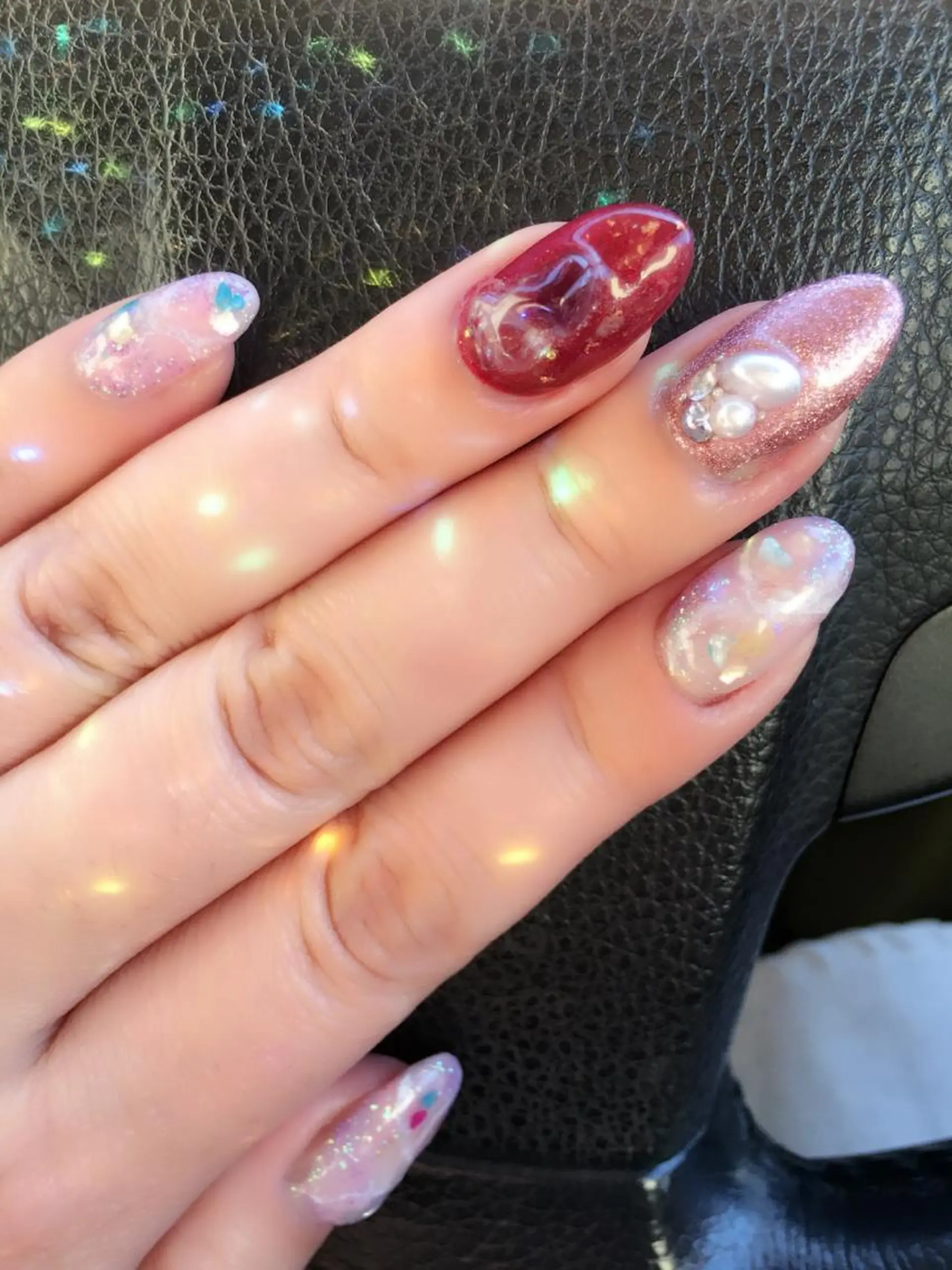 ネイル 大理石ネイル(マーブル) 隠れ家一戸建て金町 HIROMI 葛飾区のネイルデザイン