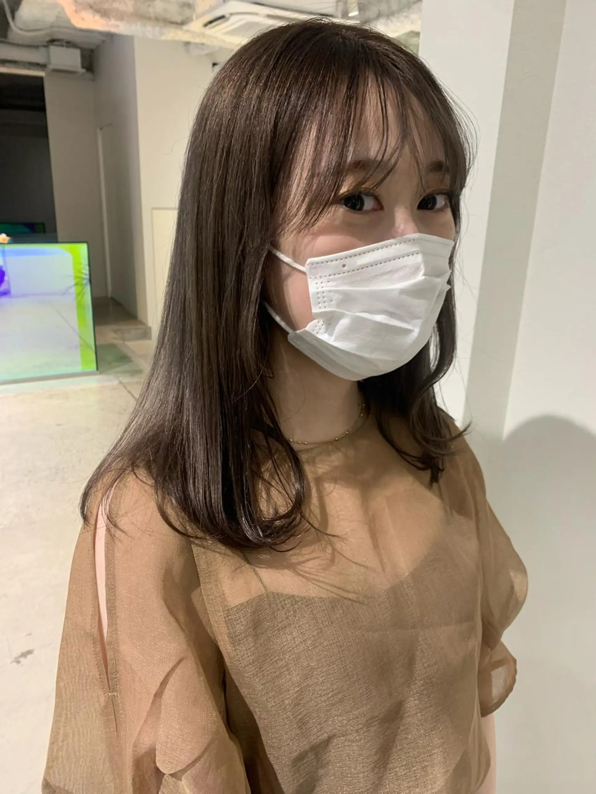 セミロング カラー ヘアカラー トリートメント ANY／SUE 千葉パーマのヘアスタイル