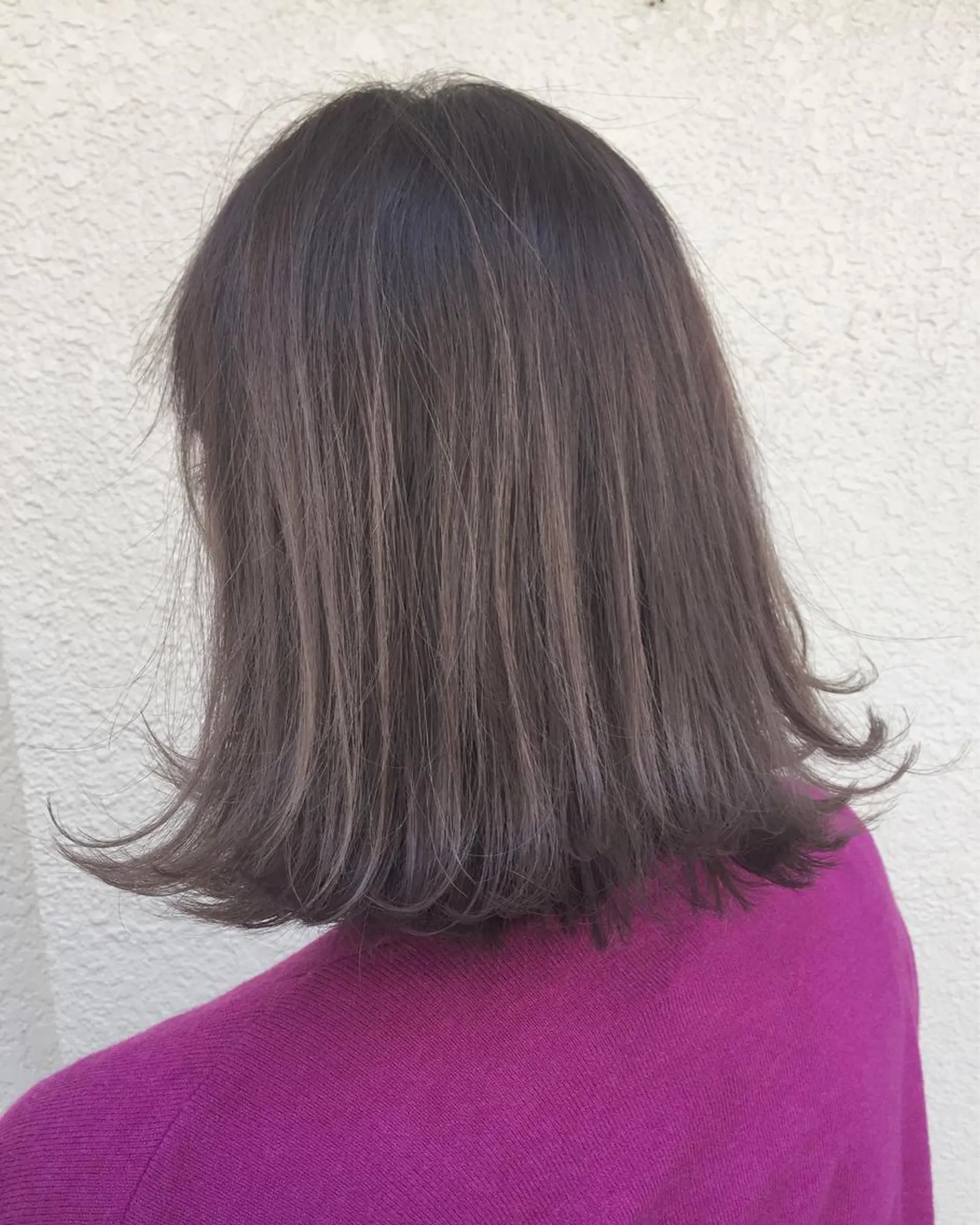 ミディアム カラー パーマ ヘアアレンジ ラベンダーカラー ラベンダーグレー 脱白髪染め特化GBG 自由が丘所属・【白髪ぼかし 専門GBG】自由が丘のヘアスタイル