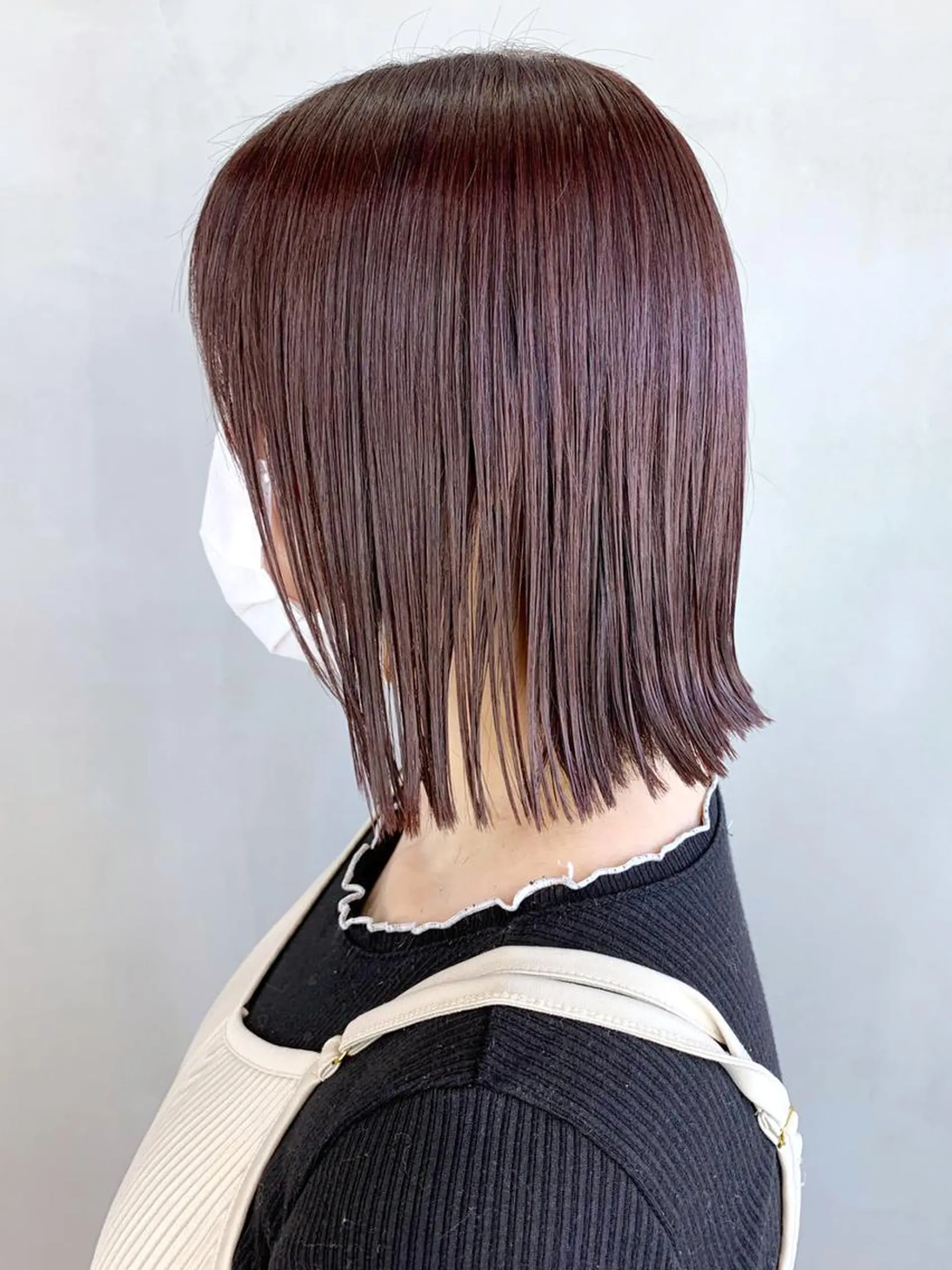 ミディアム 切りっぱなしボブ ピンクラベンダー ボブ ITbyALBUM 浦和店のヘアスタイル