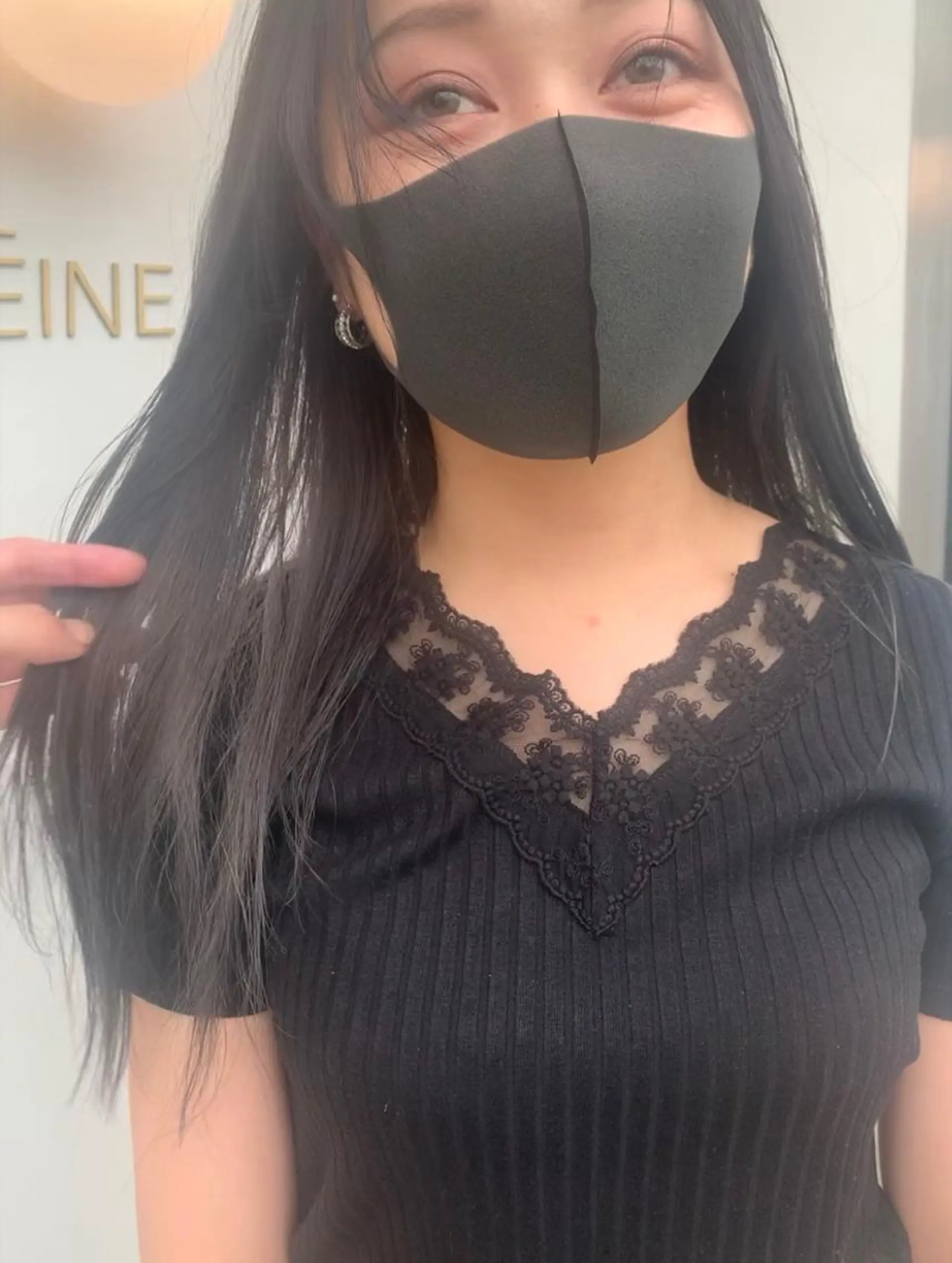 セミロング カラー グレージュ ヘアカラー 縮毛矯正 中目黒🌼 🌼ハナのヘアスタイル