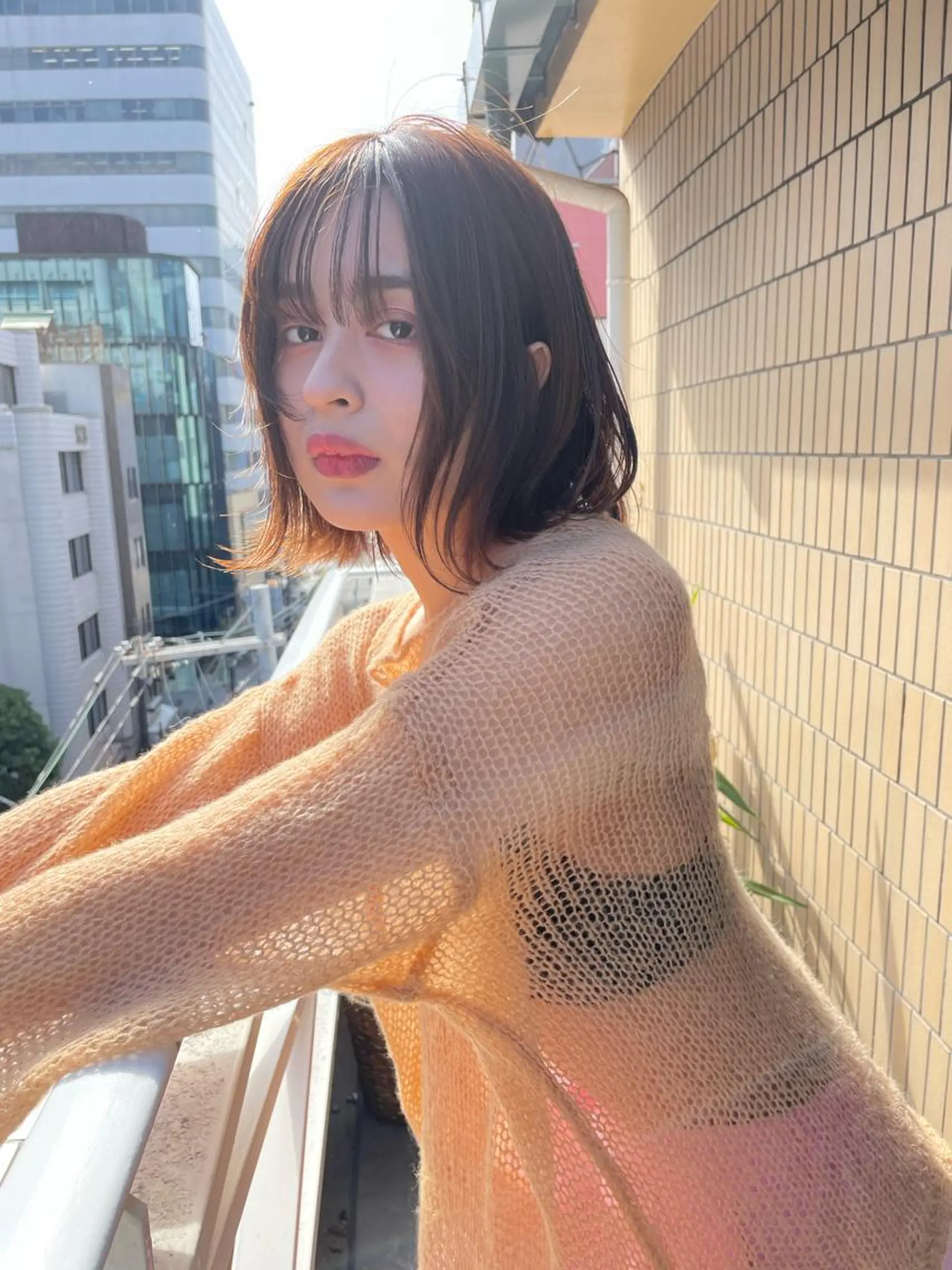 ショート カラー ショートボブ ベリーショート ミストバング フェイスフレーミング ボブ ショート/ボブ専門 宮脇美奈/南船場のヘアスタイル