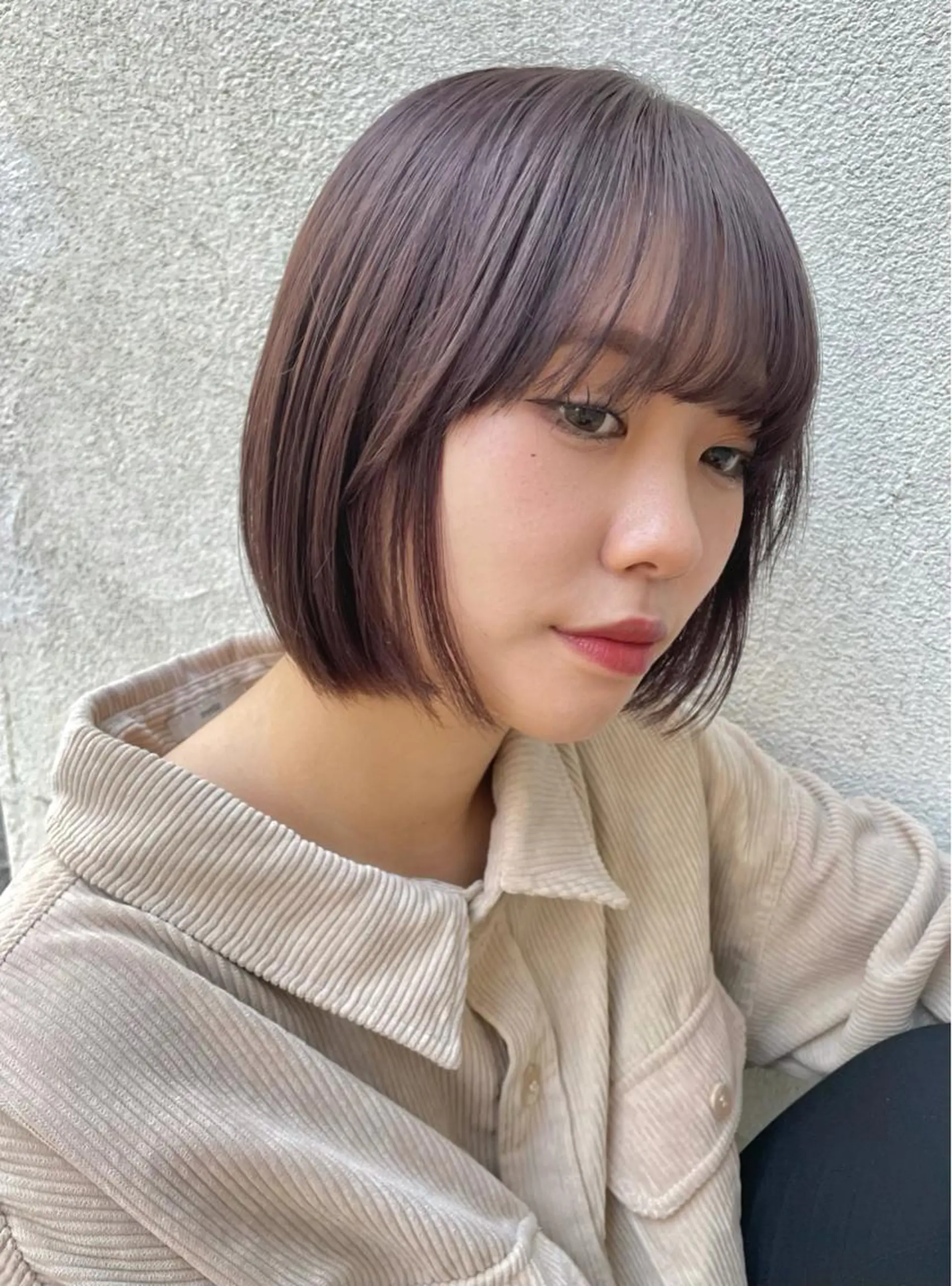 ミディアム カラー グレージュ ラベンダーカラー ラベンダーグレージュ ラベンダーグレー カラー/レイヤー/ 髪質改善/PAAQのヘアスタイル