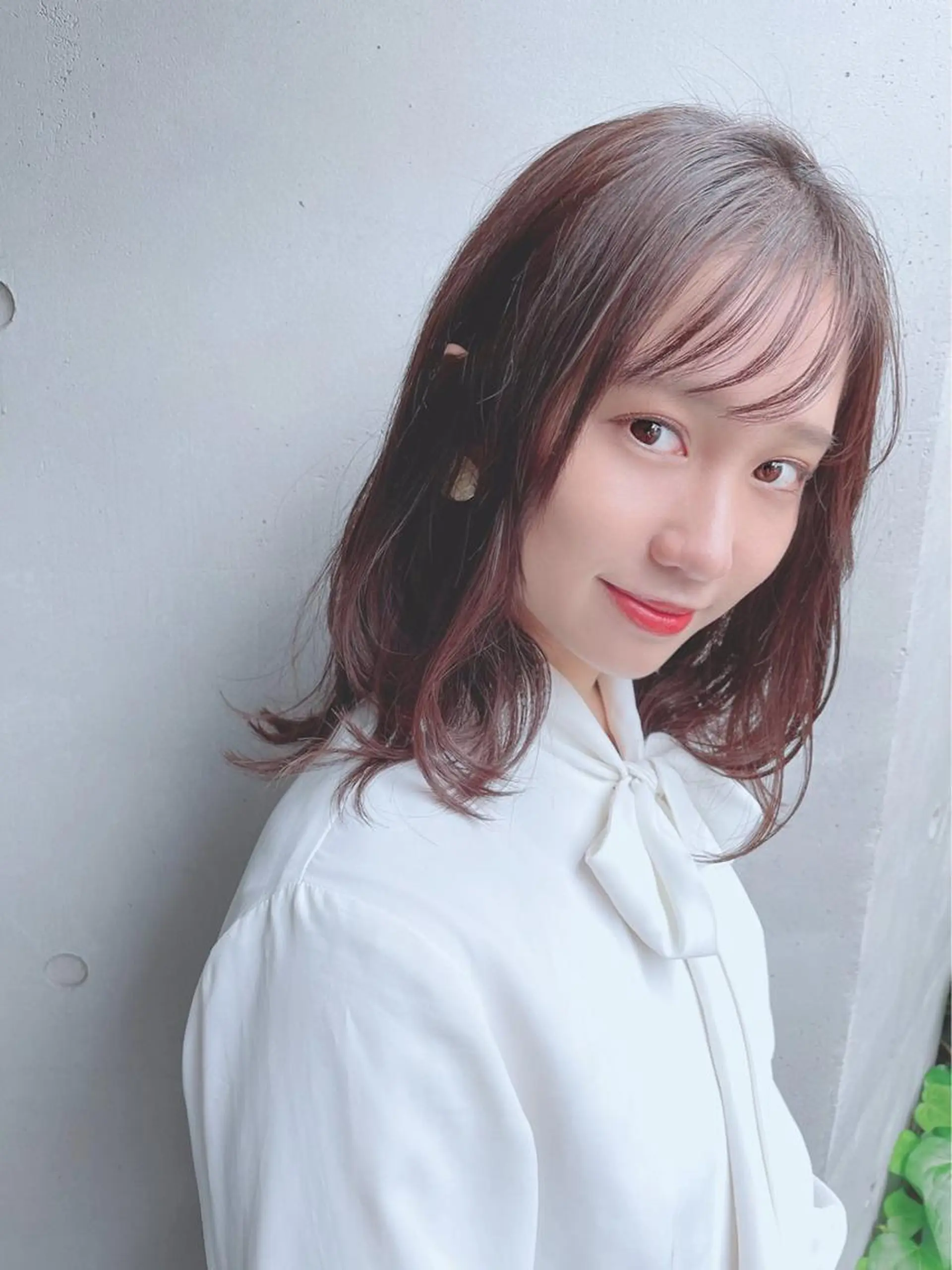 セミロング カラー パーマ ヘアアレンジ 【公式】amble luxe池袋東口🩷のヘアスタイル