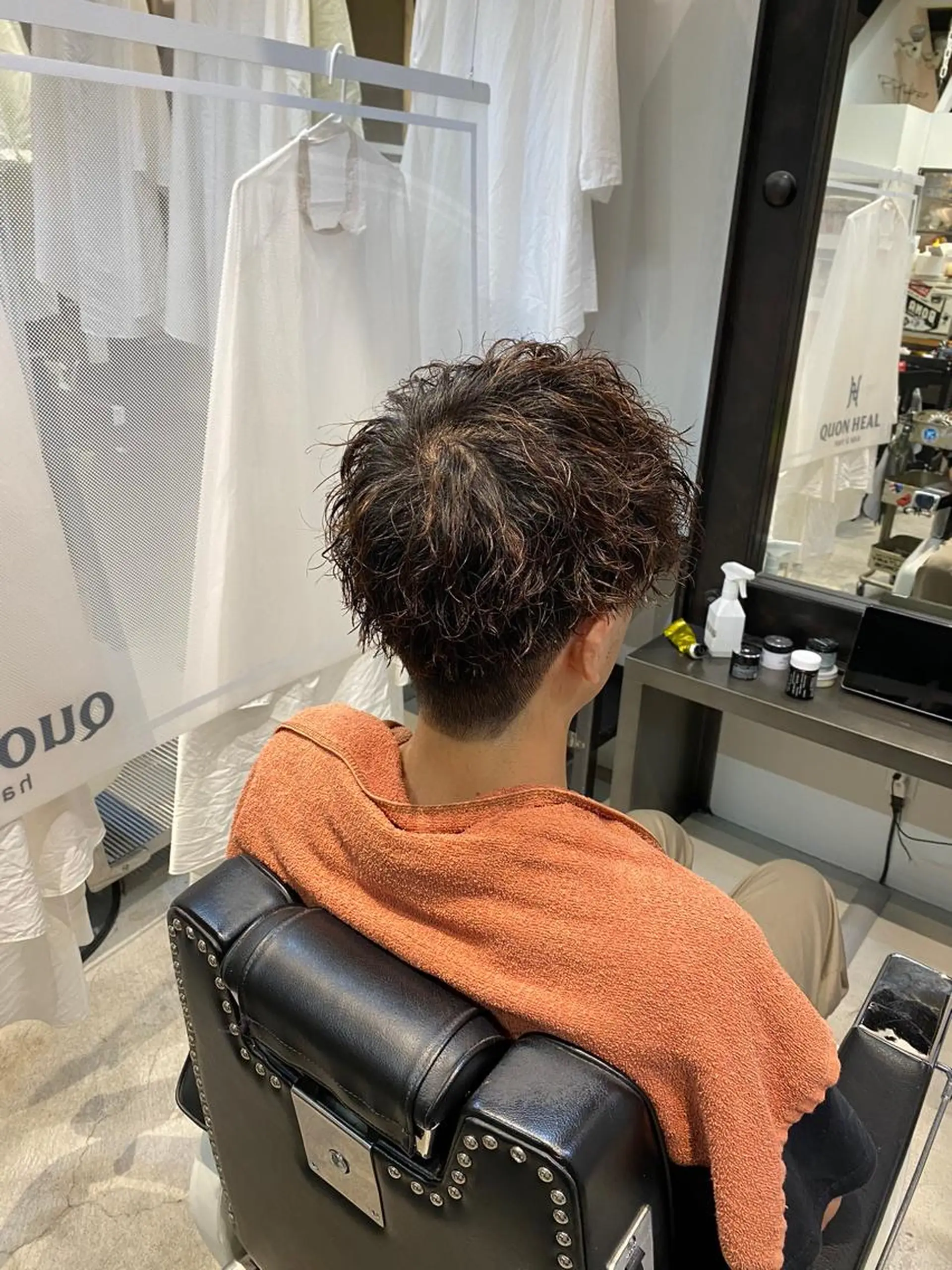 ショート カラー パーマ ヘアアレンジ メンズ QUONHEAL谷町店所属・TAIGA /メンズ美容師のヘアスタイル