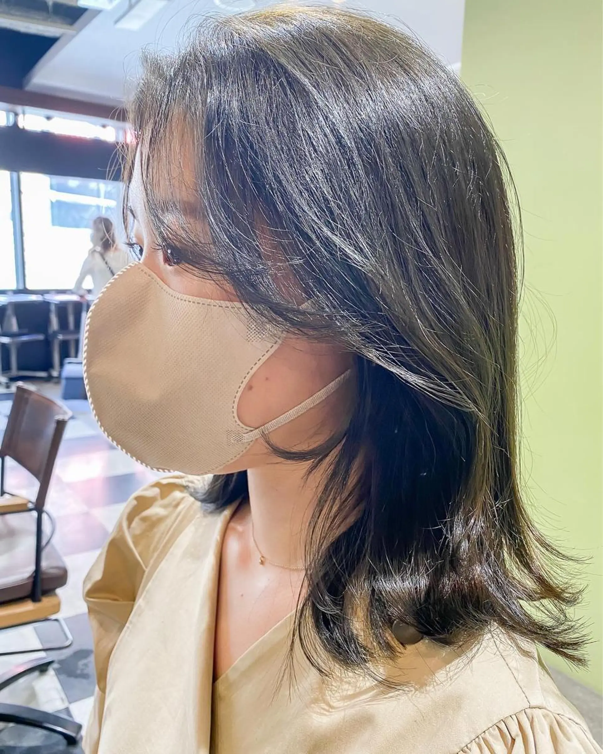 ミディアム カラー オリーブカラー ✨ハッシュカット✨ ユウキ✨のヘアスタイル