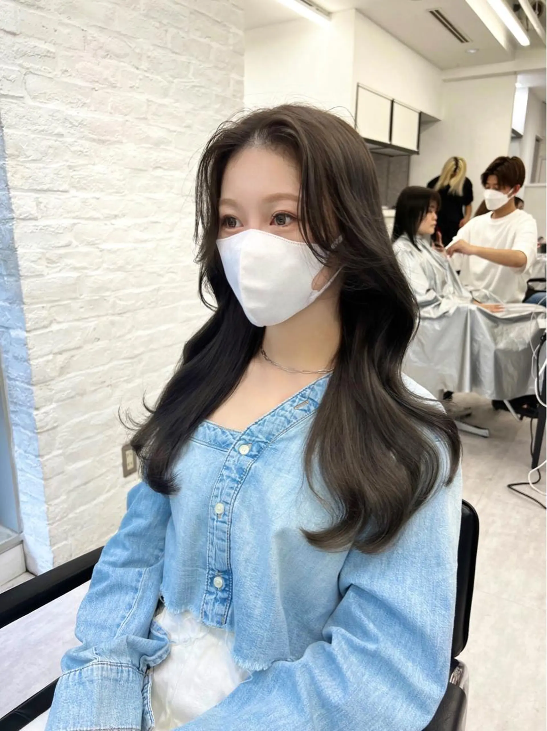 ロング カラー 韓国ヘア♡ 顔まわりカットayaのヘアスタイル