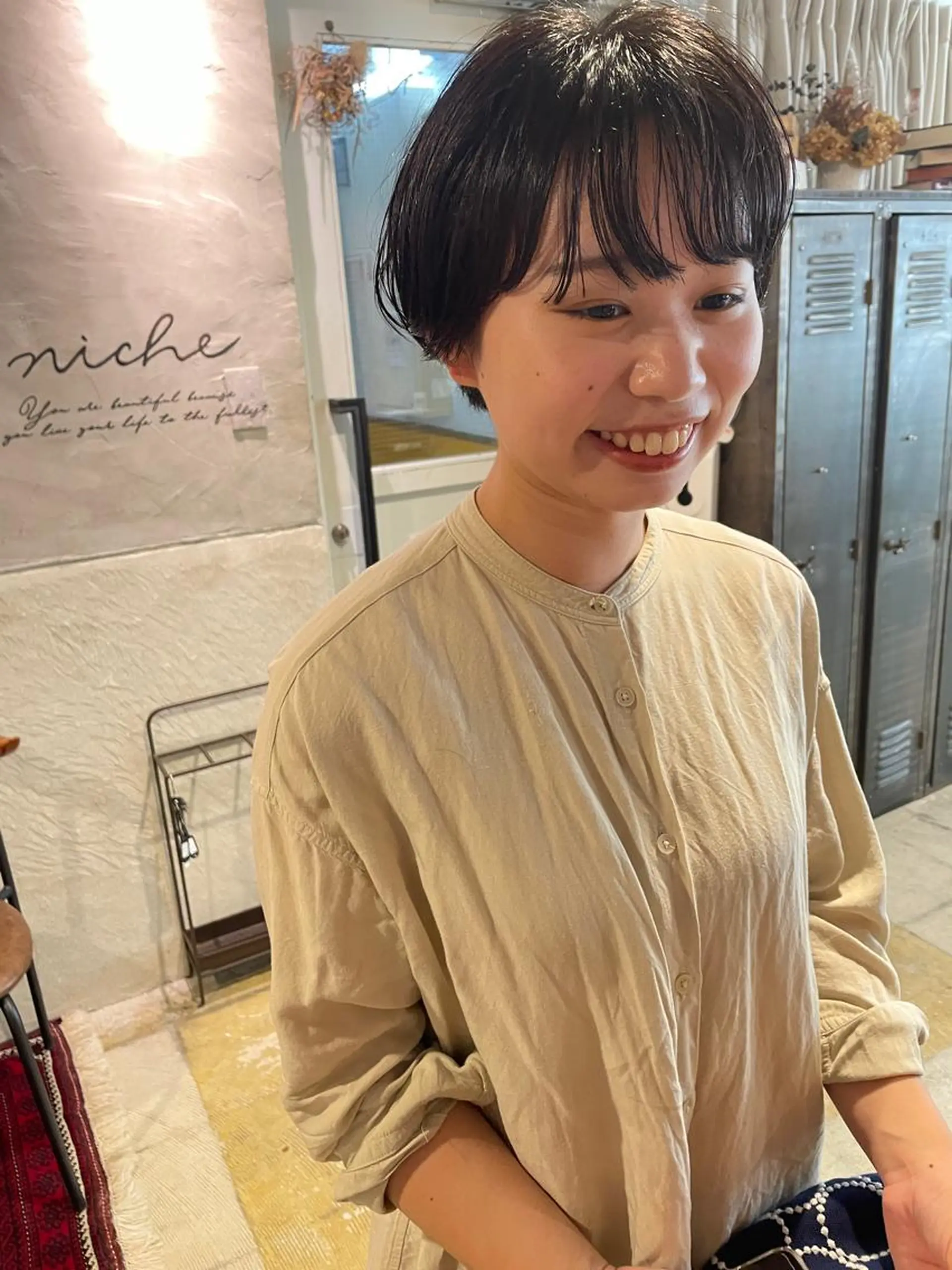 ショート カット パーマ トリートメント さの あやねのヘアスタイル