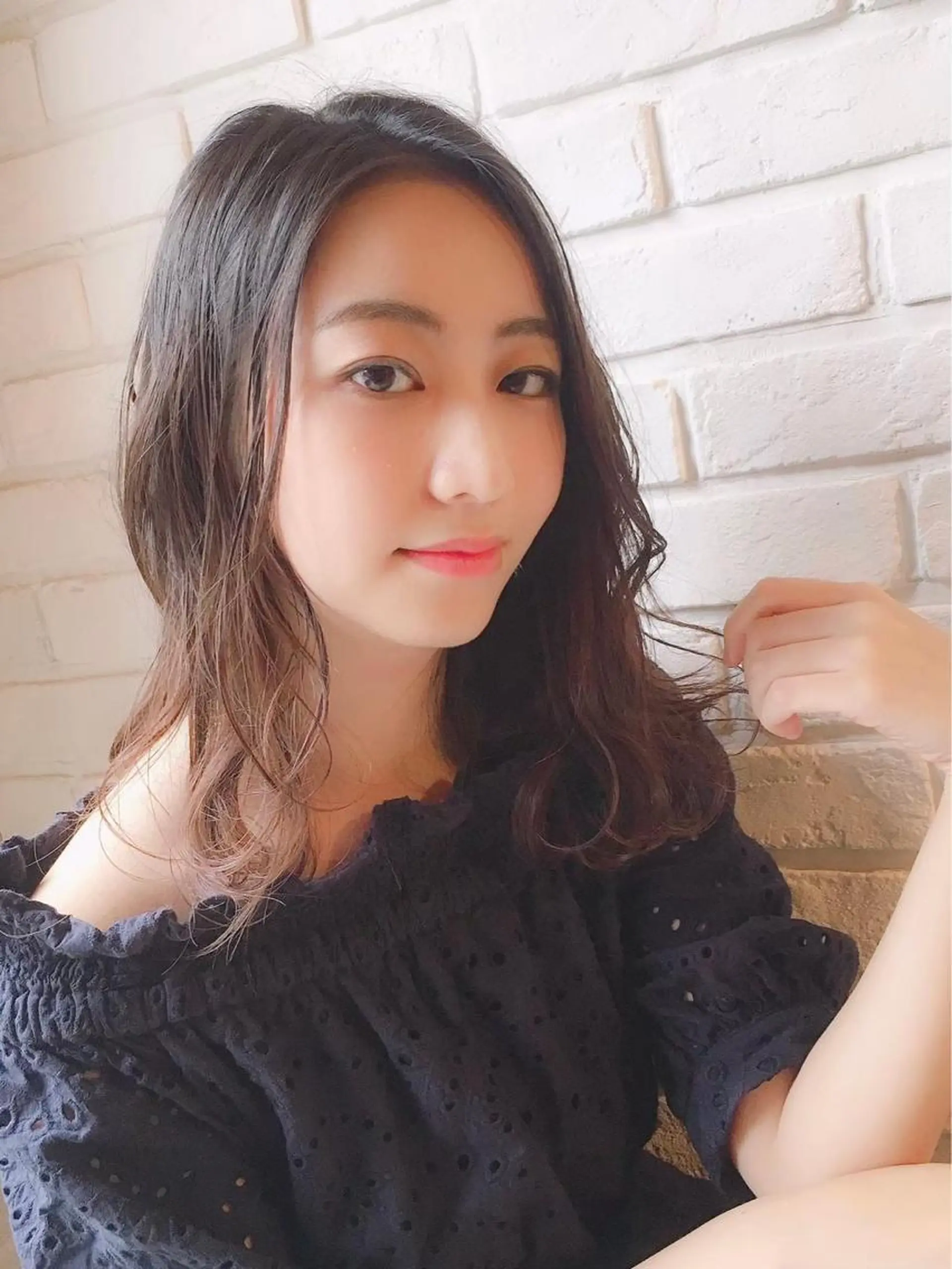 ミディアム パーマ ヘアアレンジ ミディアムパーマ 當間 大知のヘアスタイル