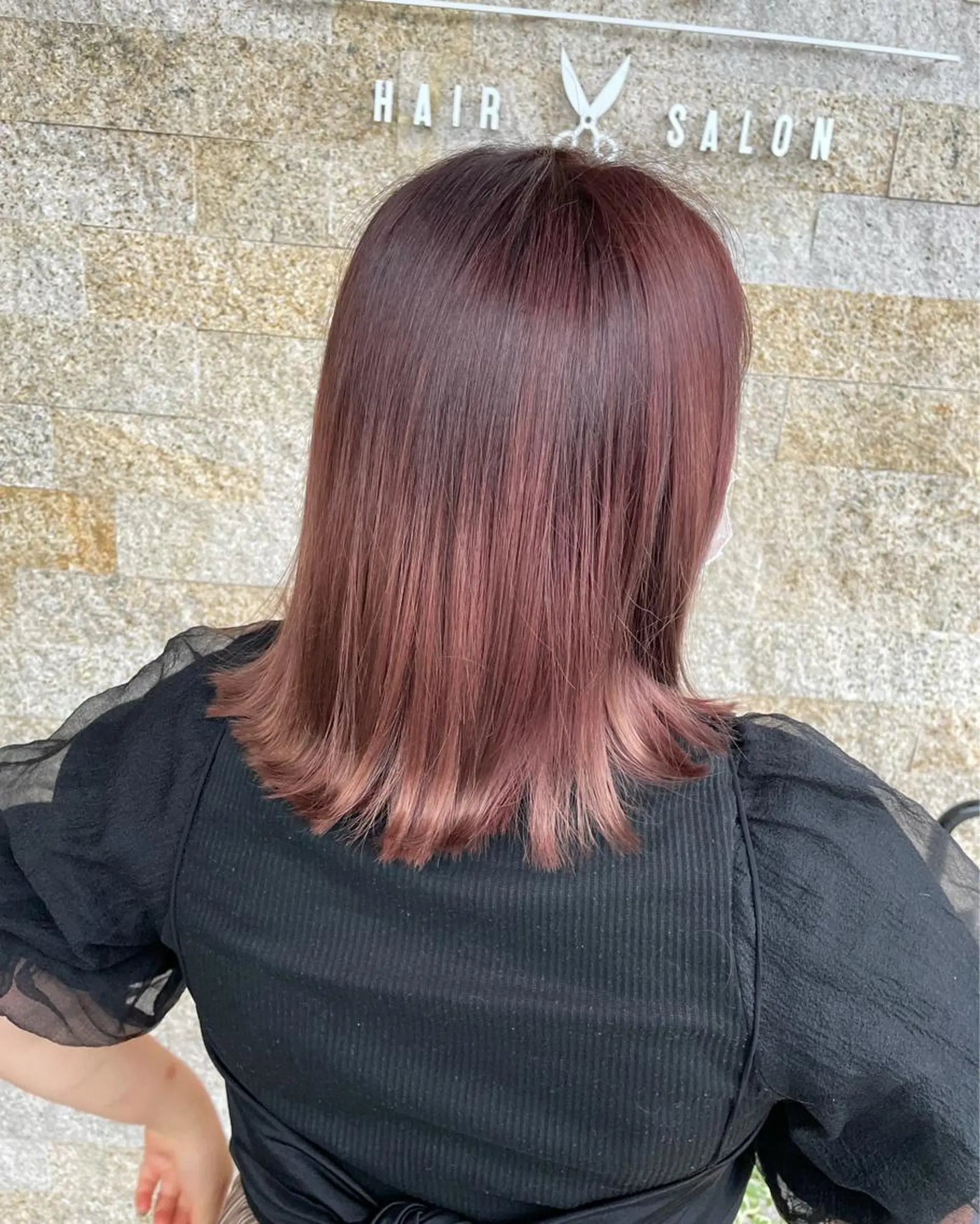 ミディアム カラー ヘアカラー 明石 歩樹のヘアスタイル