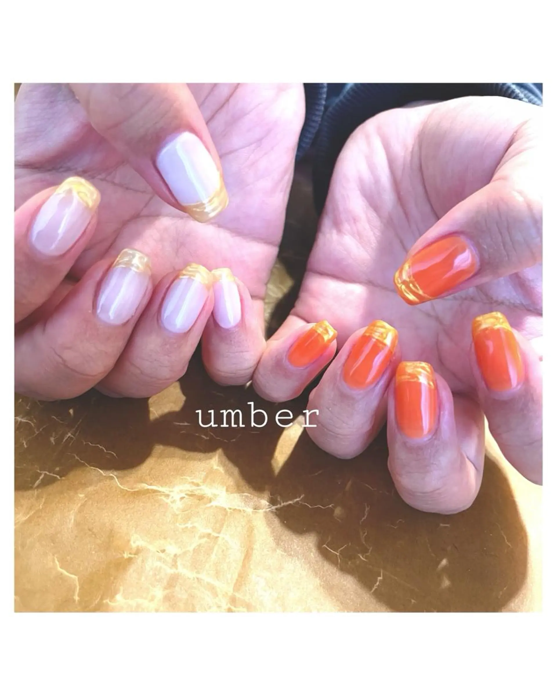 ネイル クリアネイル フラッシュネイル フットネイル フレンチネイル マグネットネイル ハンドネイル umber 三茶1分のネイルデザイン