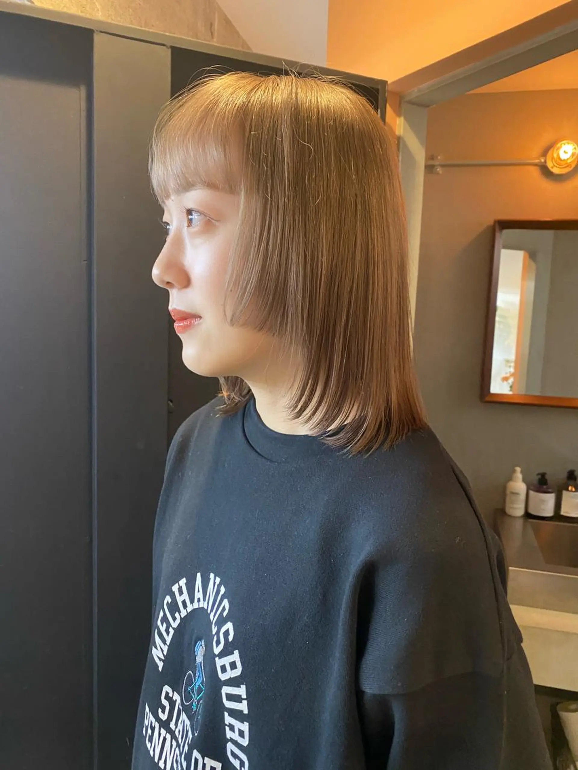 ミディアム カラー カット ヘアカラー Agu  hair rupia 金沢店所属・金沢美容室/ 艶髪/夜営業/JINのヘアスタイル