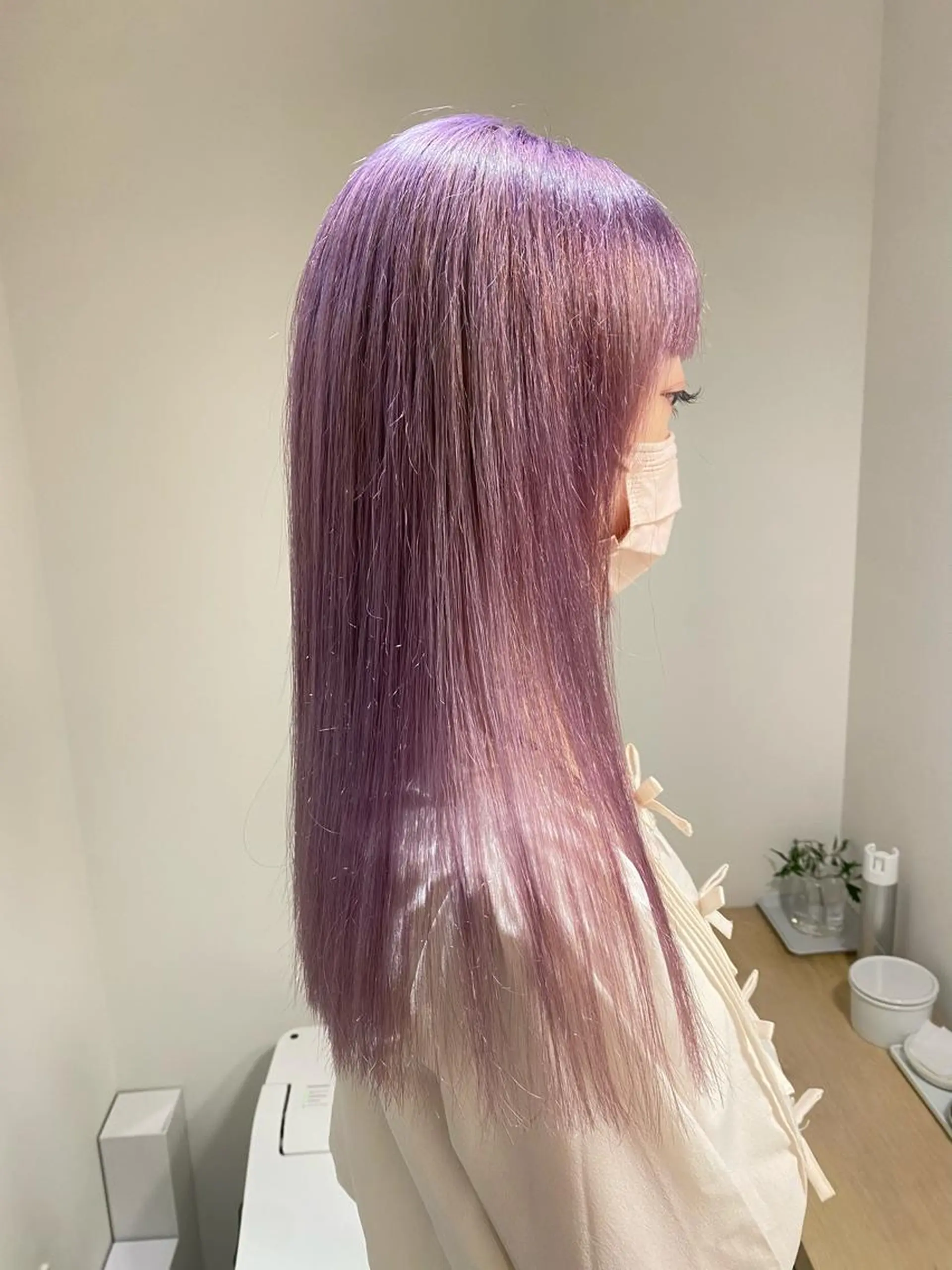 ミディアム カラー ピンクカラー ピンクパープル パープルカラー メンズ清潔感のプロ 💈メンズパーマ💈のヘアスタイル