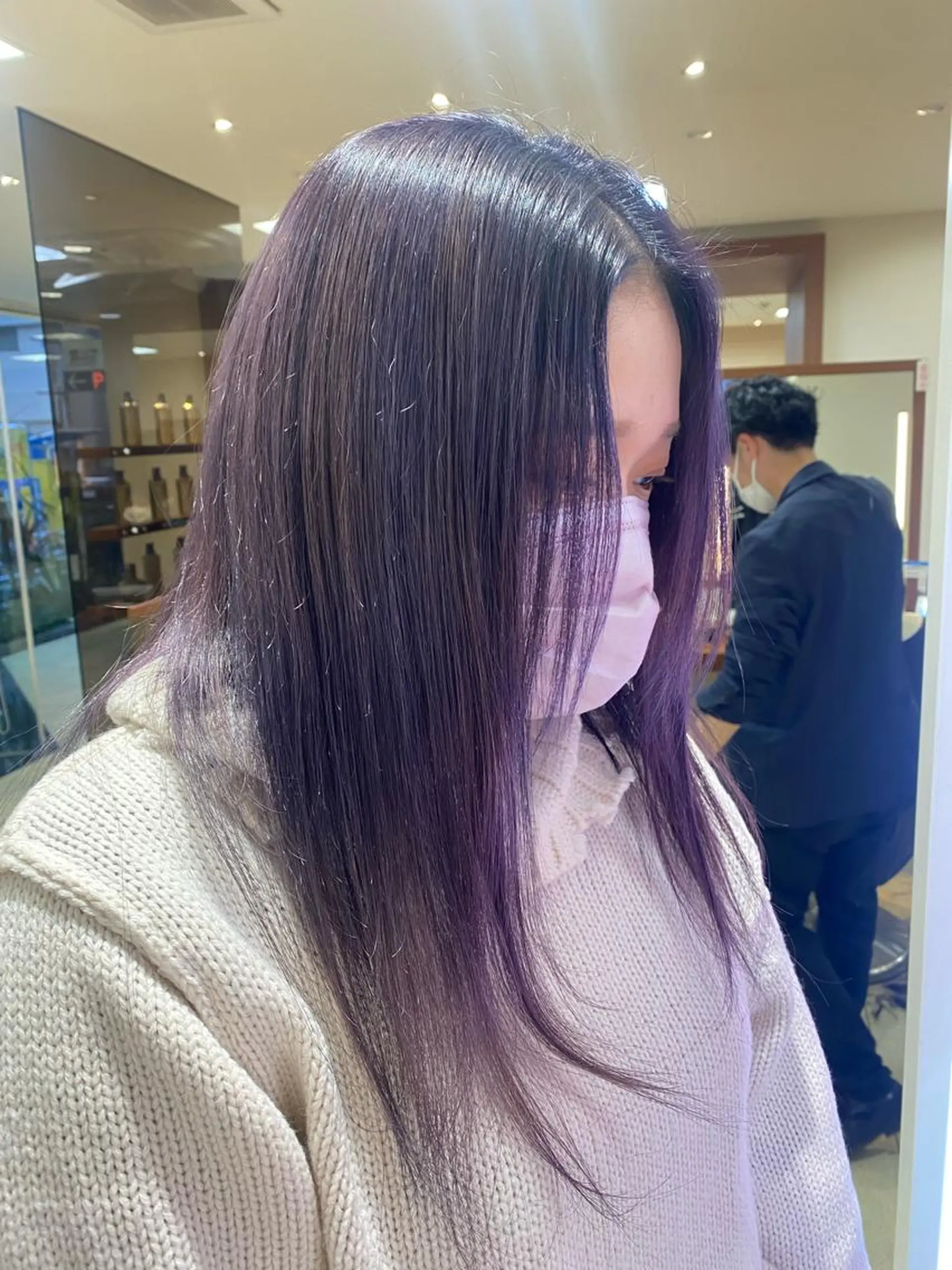 セミロング カラー ヘアアレンジ 🌈haru🌻 藤沢ハイトーン🌈のヘアスタイル