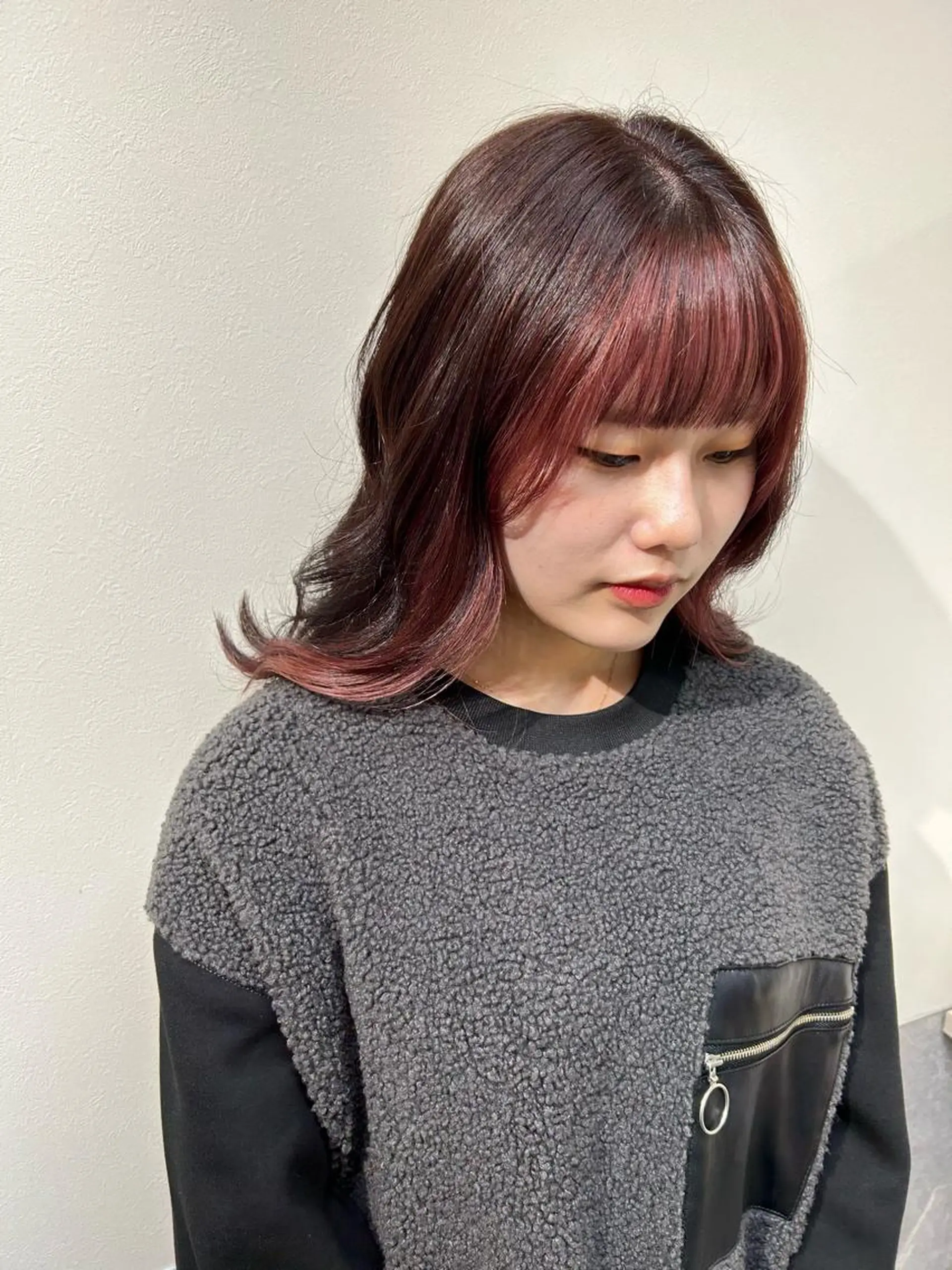 セミロング カラー カット ヘアカラー トリートメント 西 めぐみのヘアスタイル