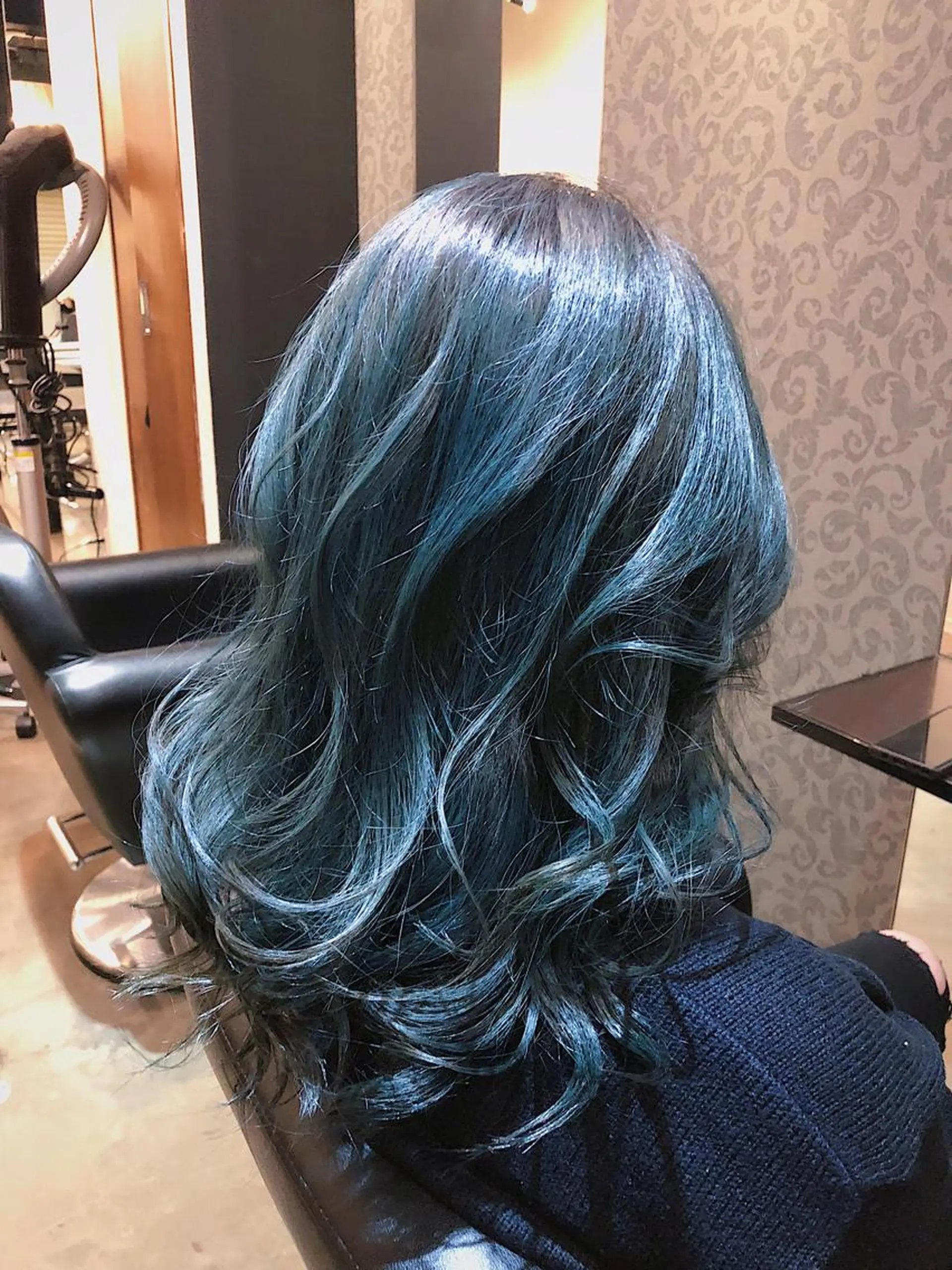 セミロング カラー ヘアアレンジ ブルーカラー ダブルカラー 遠藤悠大/メンズ縮毛 /メンズカットのヘアスタイル