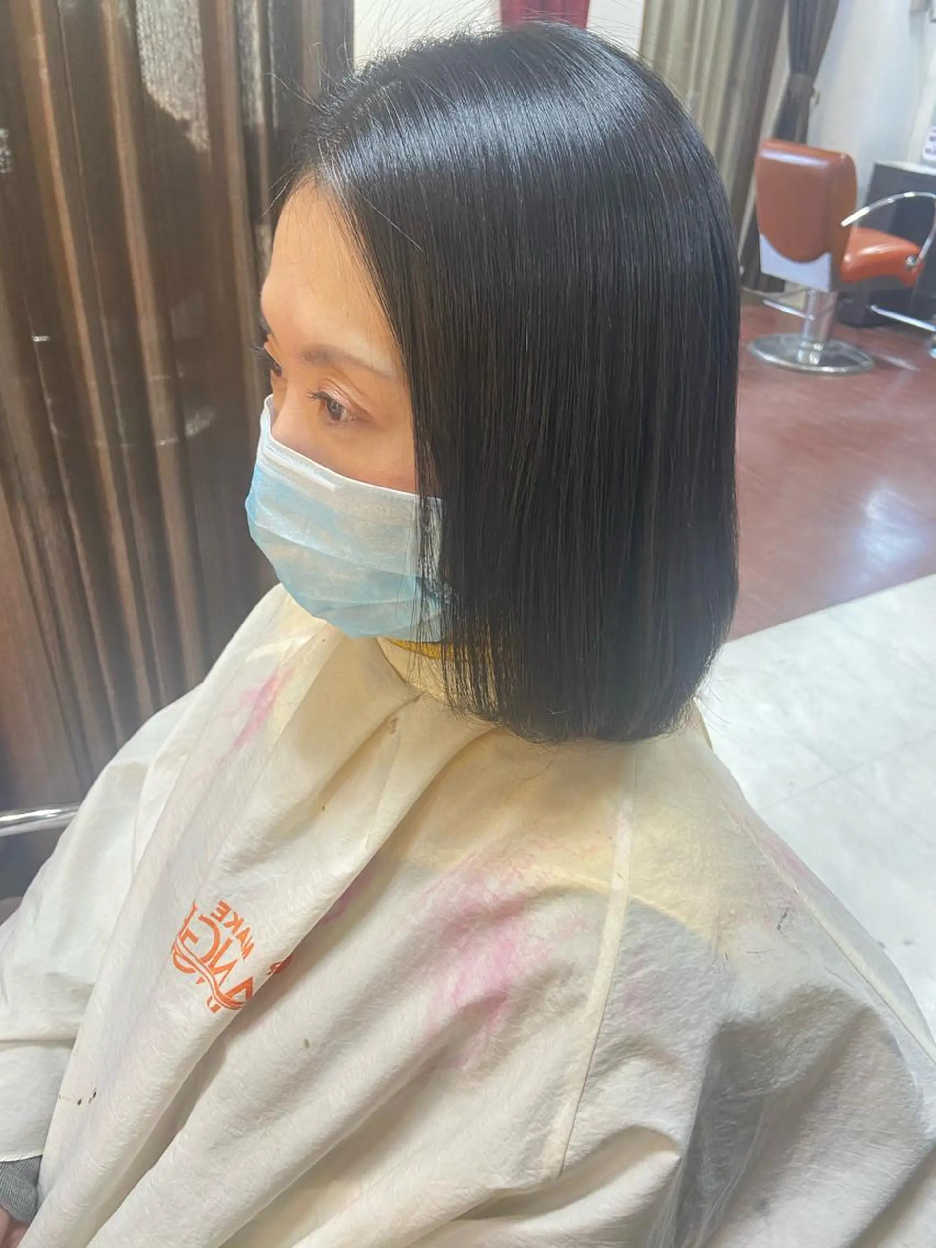 セミロング パーマ 縮毛矯正 瀧下 唯のヘアスタイル