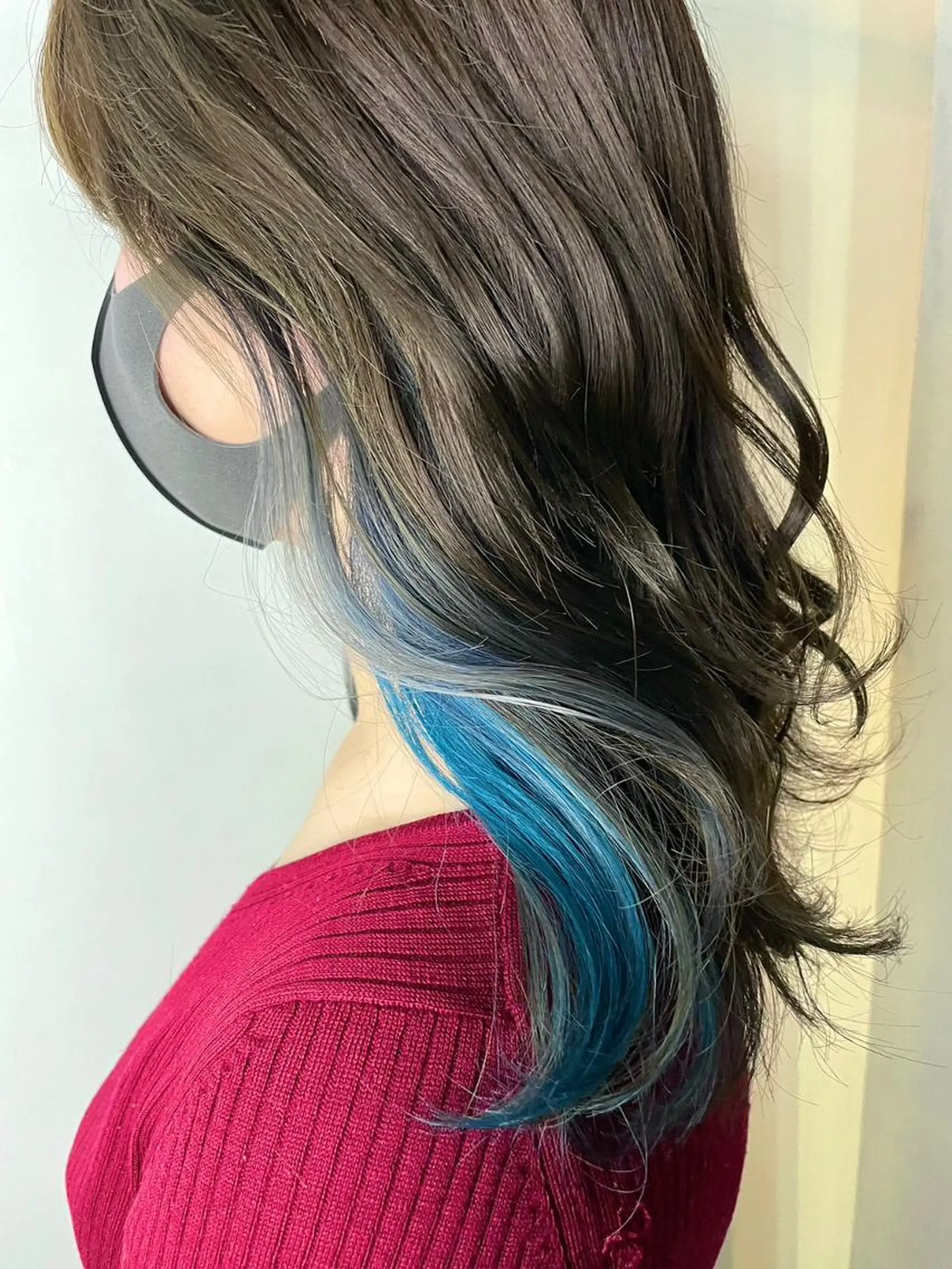 セミロング カラー パーマ ヘアアレンジ セミロングパーマ アディクシーカラー アッシュ バレイヤージュ ミストバング 初めでも安心🌟 newi町田✂のヘアスタイル