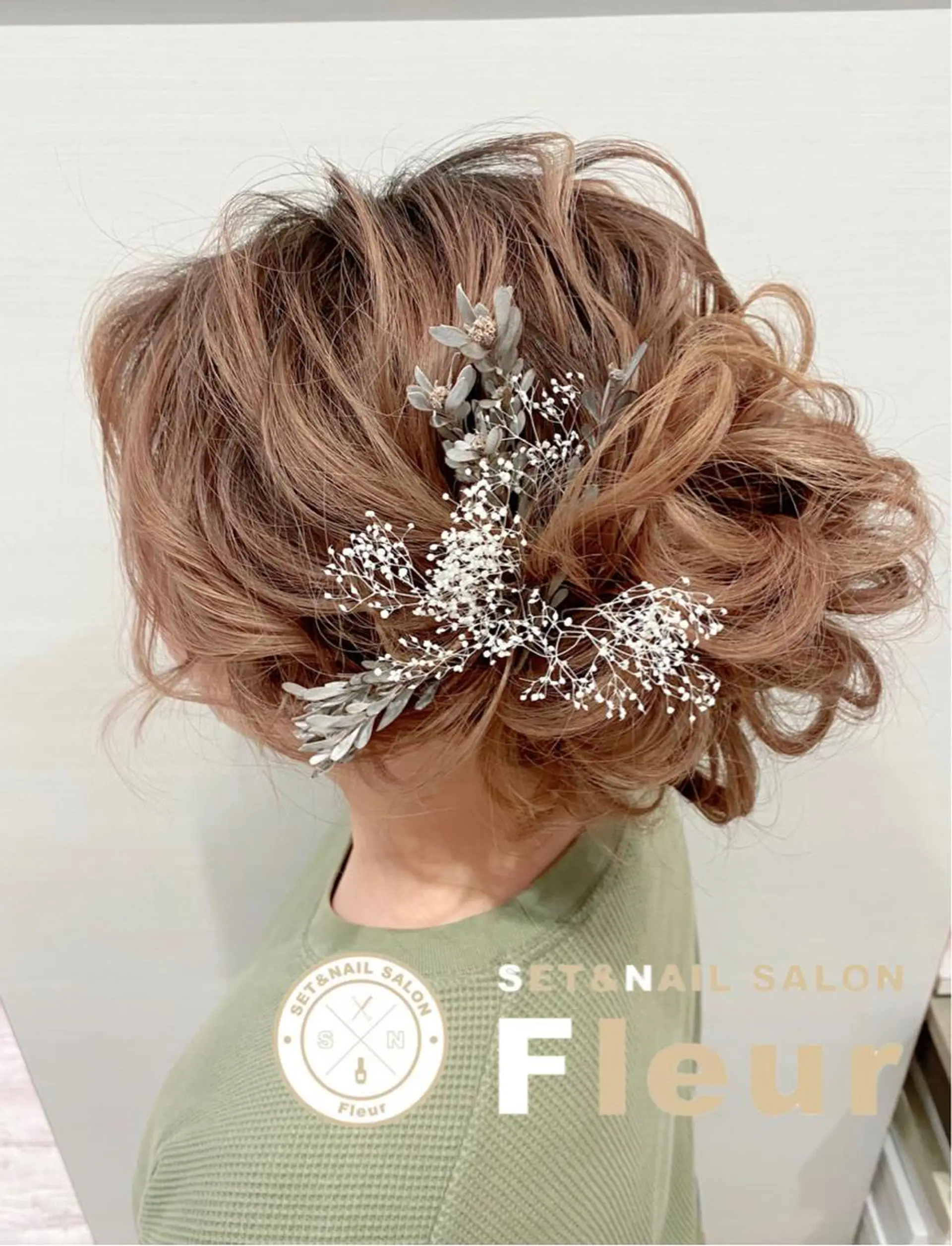 セミロング ヘアアレンジ セットサロン      ラフテル所属・大阪/ヘアアレンジ /似合わせset💐のヘアスタイル