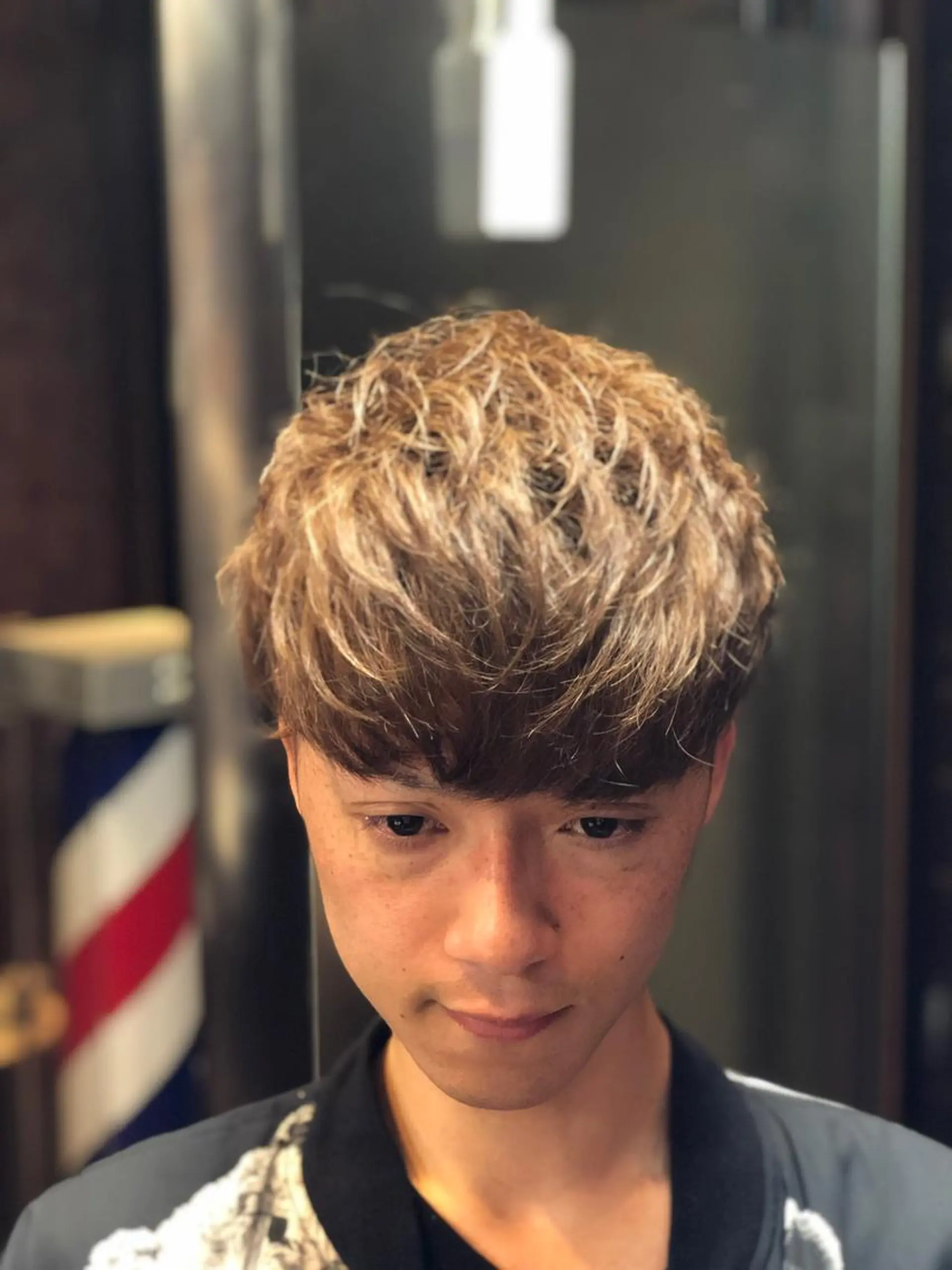 ショート カラー メンズ マッシュ 刈り上げ 【店長】福田 健人のヘアスタイル