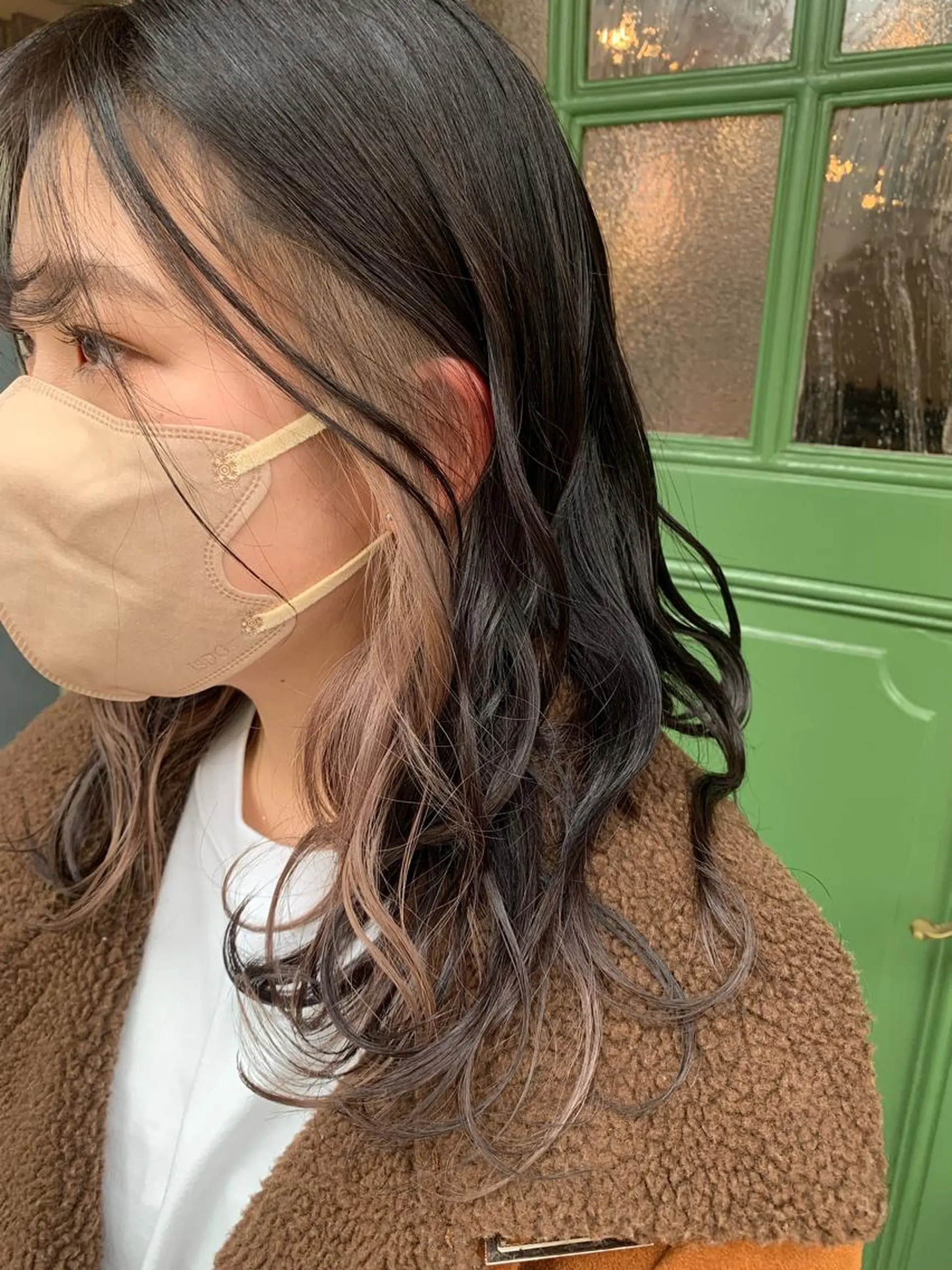 ロング カラー ヘアカラー 清水千優/パーマ/透 明感カラー/メンズのヘアスタイル