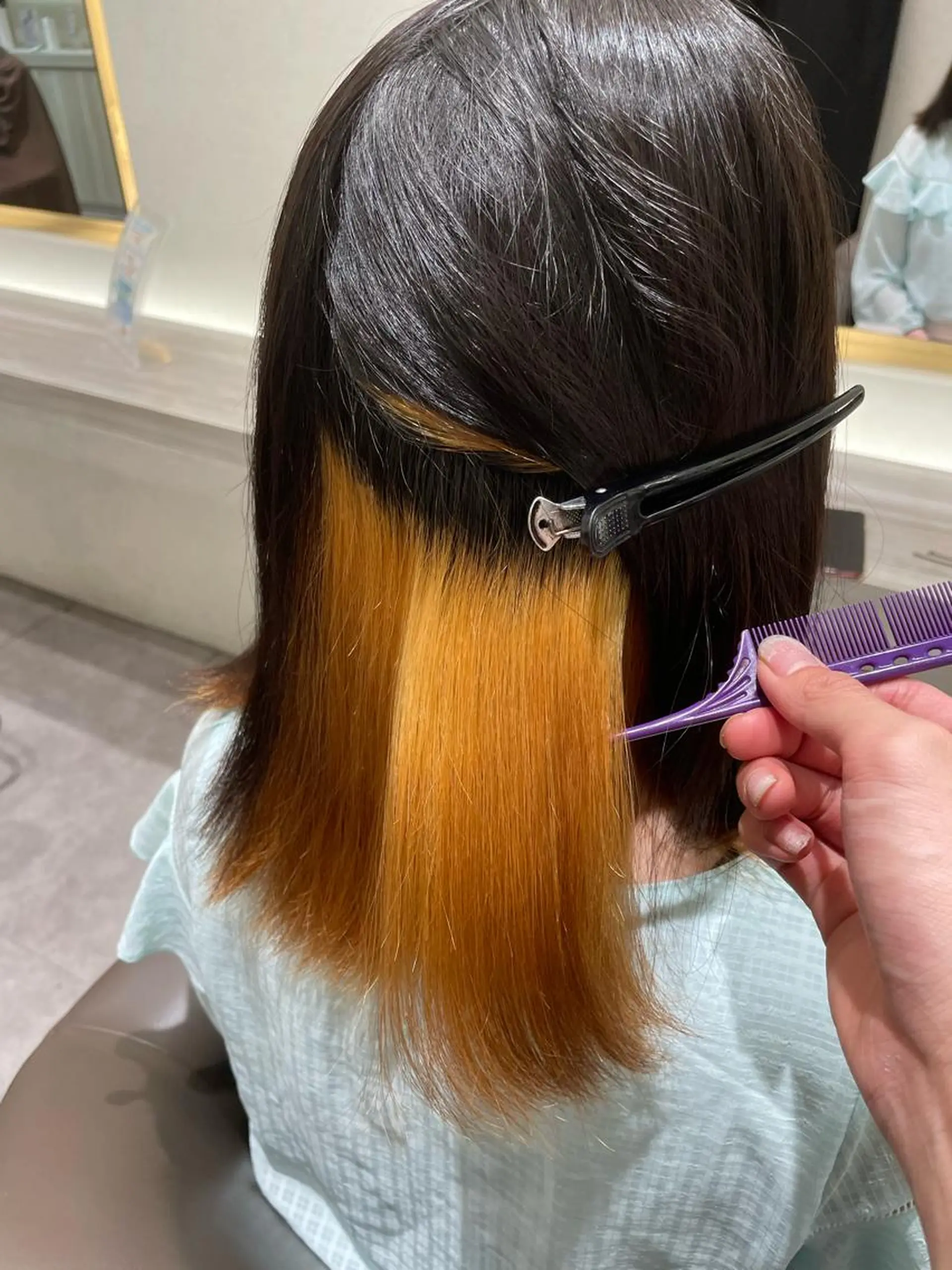 セミロング 縮毛矯正 Reginavita栄所属・パーマ×メッシュ/ 本日空き○/岡本一真のヘアスタイル