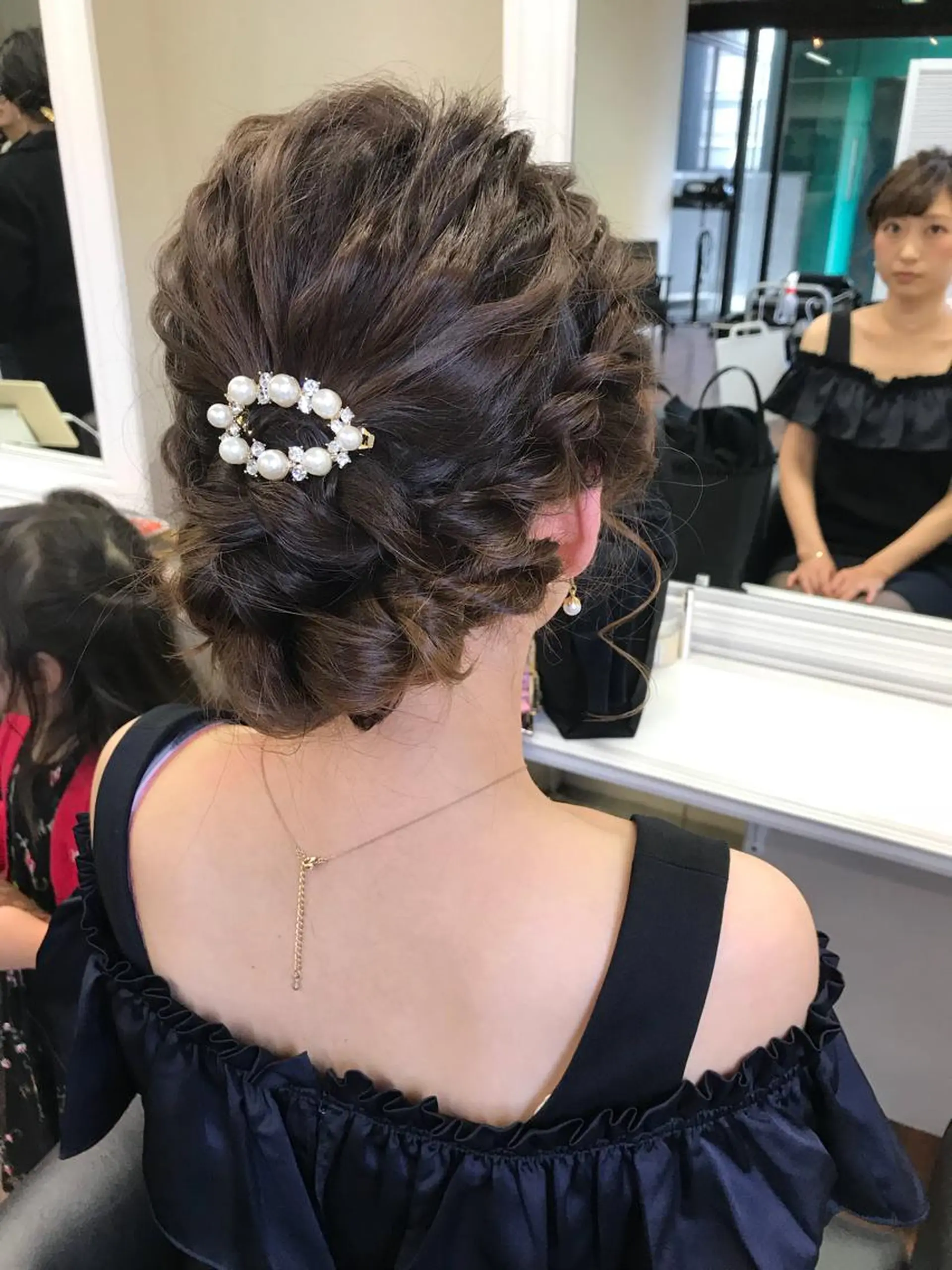 セミロング カラー パーマ ヘアアレンジ ヘアセット 成松 勇治のヘアスタイル